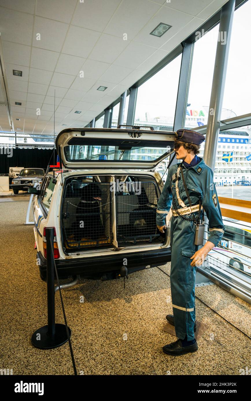 Svezia, Vastragotland e Bohuslan, Gothenburg, il Museo Volvo, la polizia Volvo Foto Stock