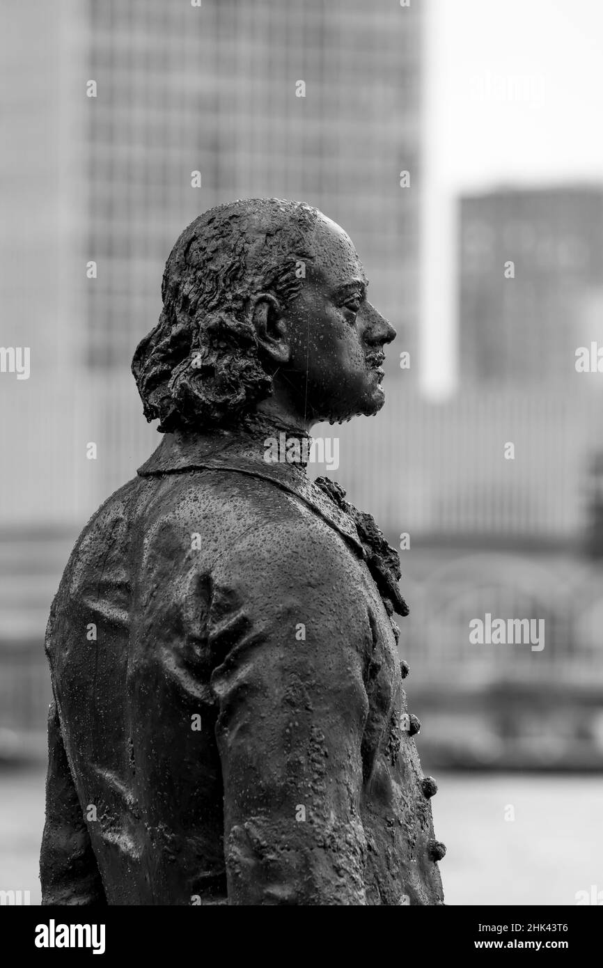 Monumento di Pietro il Grande al molo Westerkade di Rotterdam Foto Stock