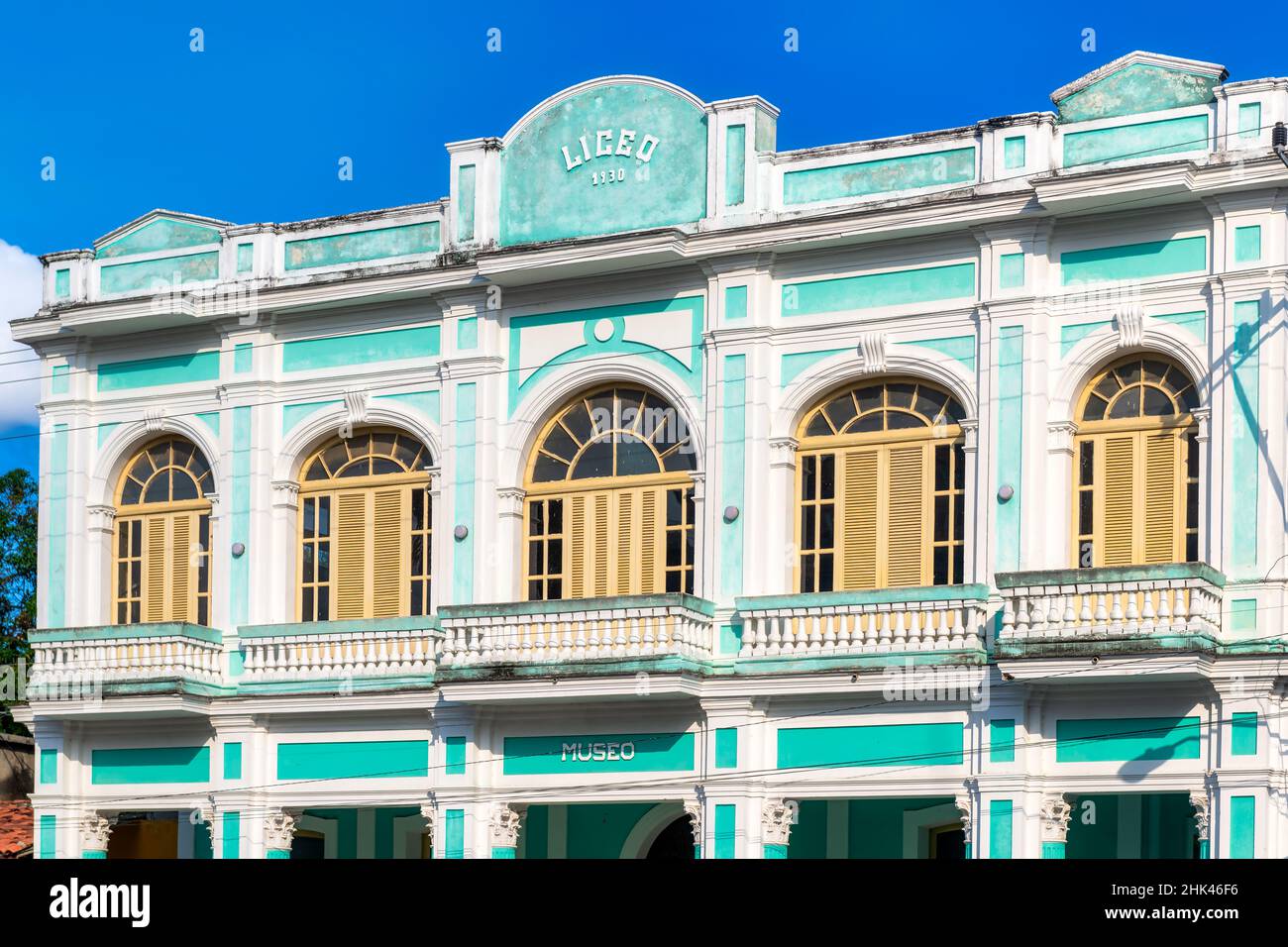 Facciata e dettagli di architettura esterna nel Museo delle Arti Decorative. Il 'Museo de Artes Decorativas' è un luogo famoso e un grande attrazione turistica Foto Stock