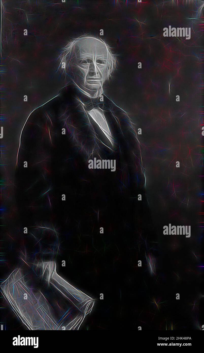 Ispirato da James Samuel Thomas Stranahan, Daniel Huntington, americano, 1816-1906, olio su tela, 1890-1891, 60 3/16 x 38 3/16 pollici, 152,8 x 97 cm, 19th secolo, americano, Daniel Huntington, James Samuel Thomas Stranahan, figura maschile, uomo, olio, pittura, Ritratto, reinventato da Artotop. L'arte classica reinventata con un tocco moderno. Design di calda e allegra luminosità e di raggi di luce. La fotografia si ispira al surrealismo e al futurismo, abbracciando l'energia dinamica della tecnologia moderna, del movimento, della velocità e rivoluzionando la cultura Foto Stock