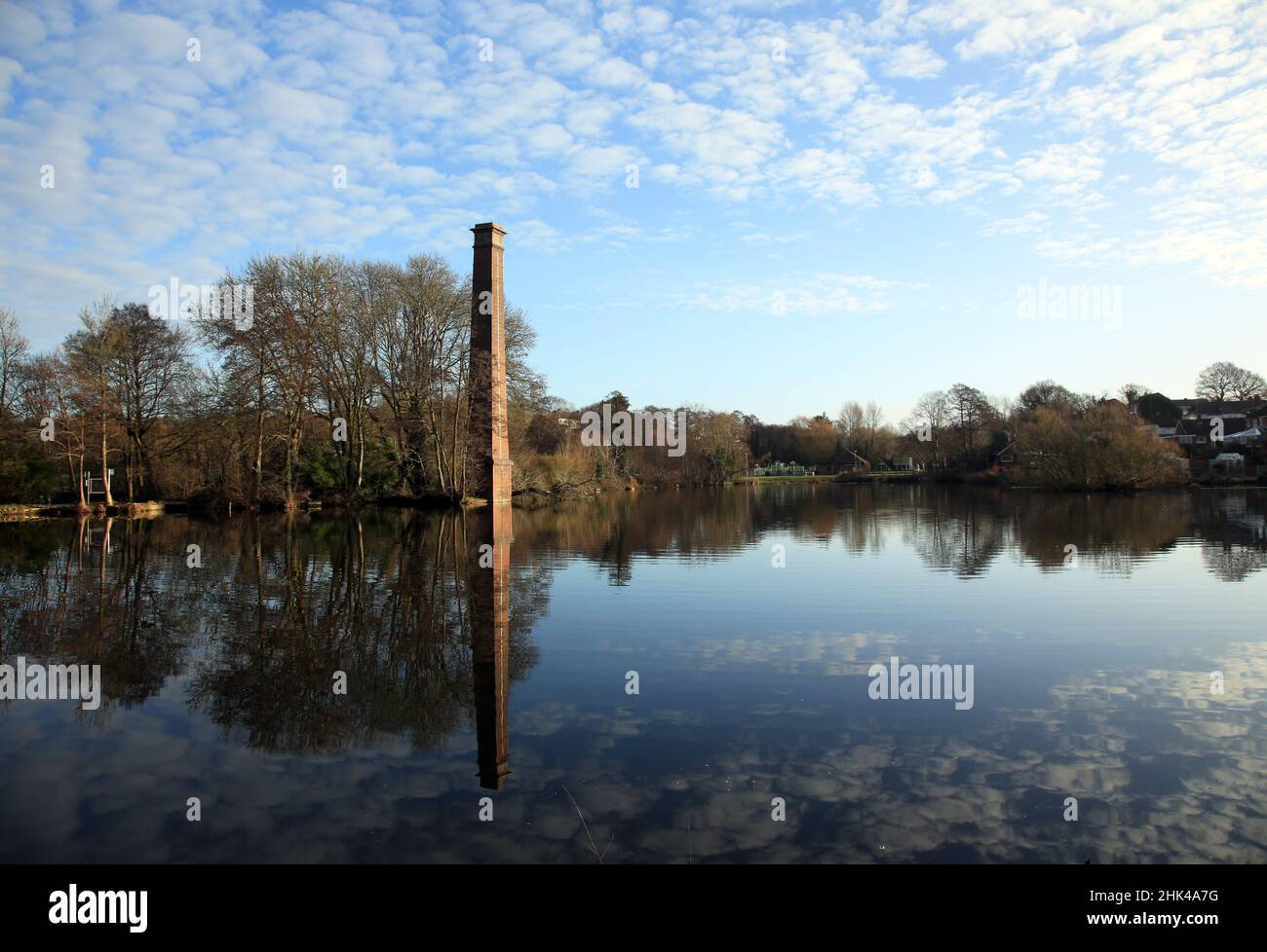Stack pool a Springfield Park, Kidderminster, Worcestershire, Inghilterra, Regno Unito. Foto Stock