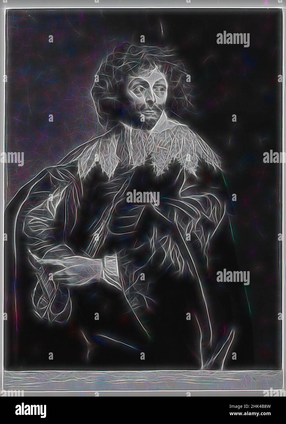 Ispirato a Sir Thomas Chaloner, Mezzotint su carta stampata, 1778, 16 1/4 x 11 13/16 pollici, 41,2 x 30 cm, reinventato da Artotop. L'arte classica reinventata con un tocco moderno. Design di calda e allegra luminosità e di raggi di luce. La fotografia si ispira al surrealismo e al futurismo, abbracciando l'energia dinamica della tecnologia moderna, del movimento, della velocità e rivoluzionando la cultura Foto Stock