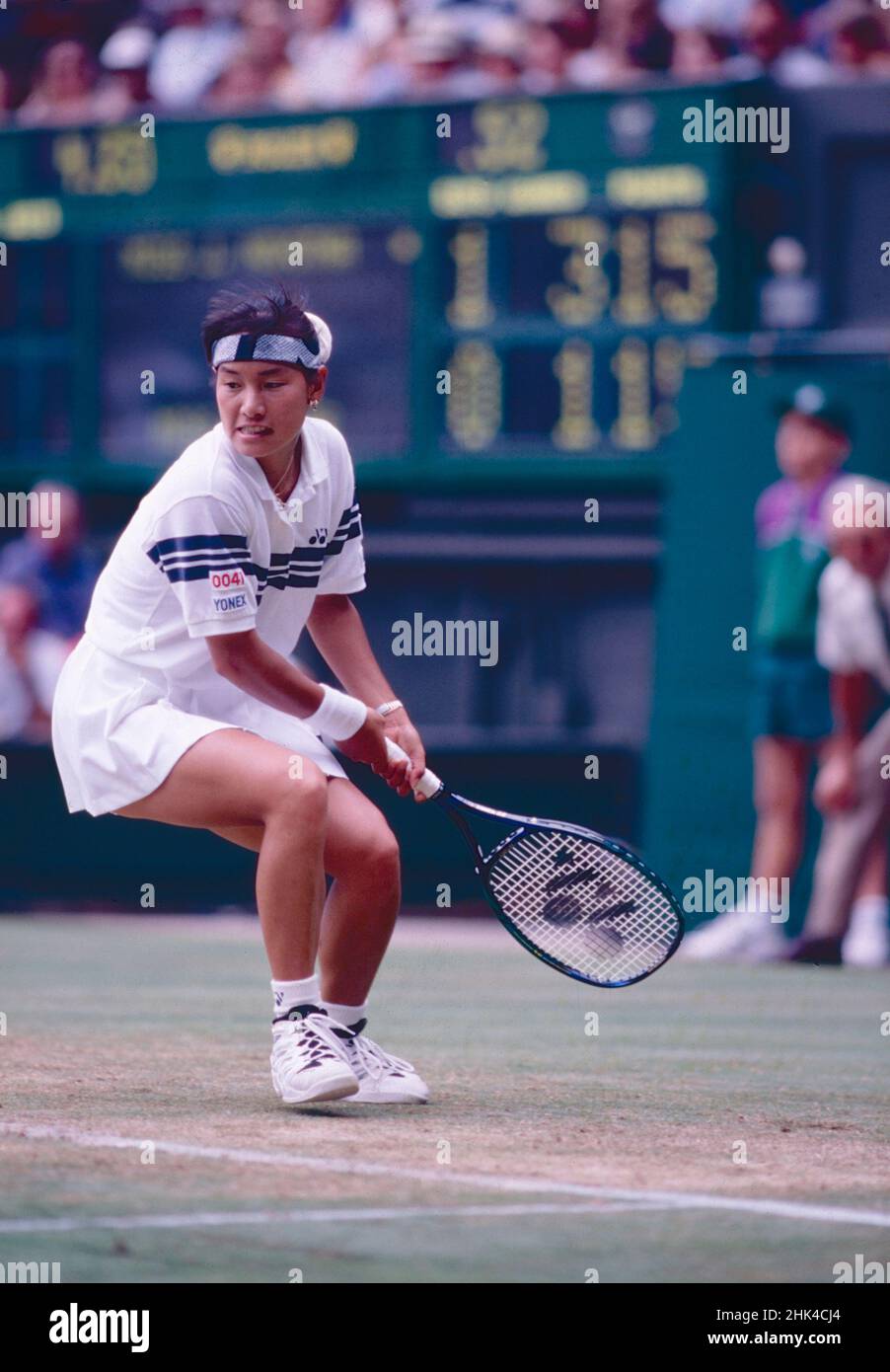 Il tennista giapponese Kimiko Date, Wimbledon, UK 1995 Foto Stock