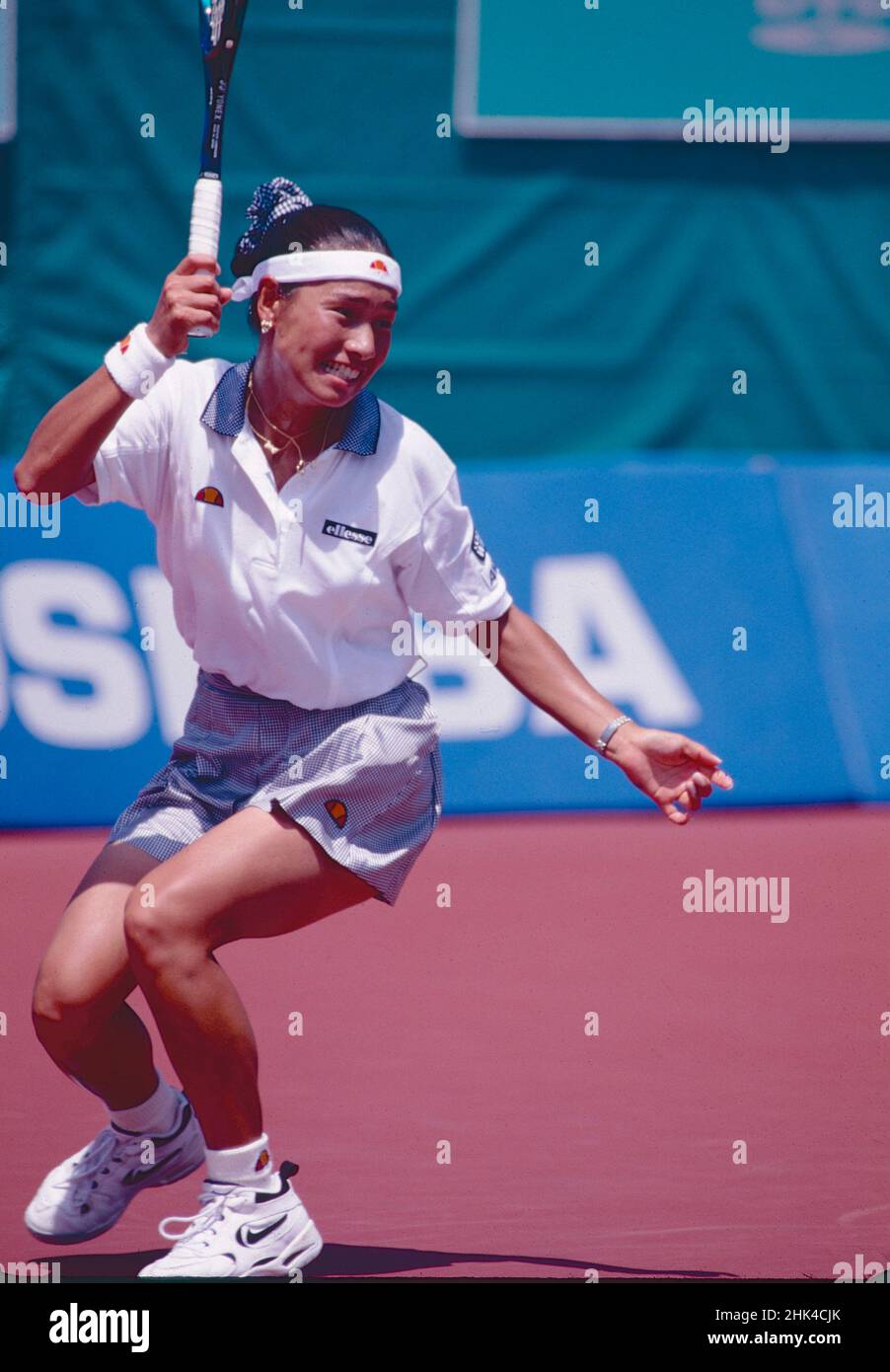 Tennista giapponese Kimiko Date, San Diego, USA 1996 Foto Stock