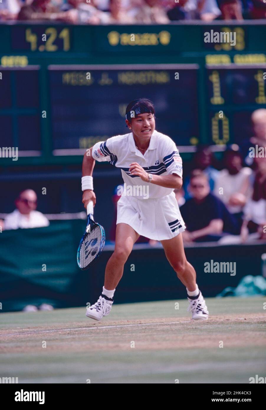 Il tennista giapponese Kimiko Date, Wimbledon, UK 1995 Foto Stock