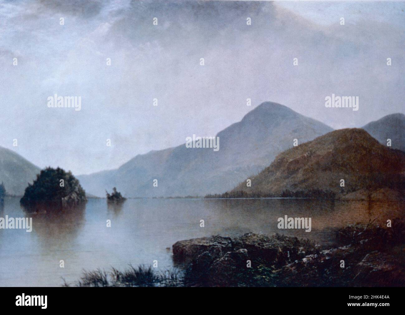 Lake George, dipinto dall'artista americano John Frederick Kensett, 1869 Foto Stock