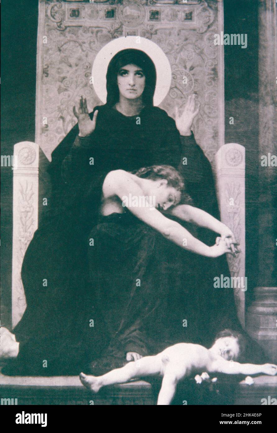 Virgin Comforter, dipinto dall'artista francese William-Adolphe Bouguereau, 1800 ca. Foto Stock