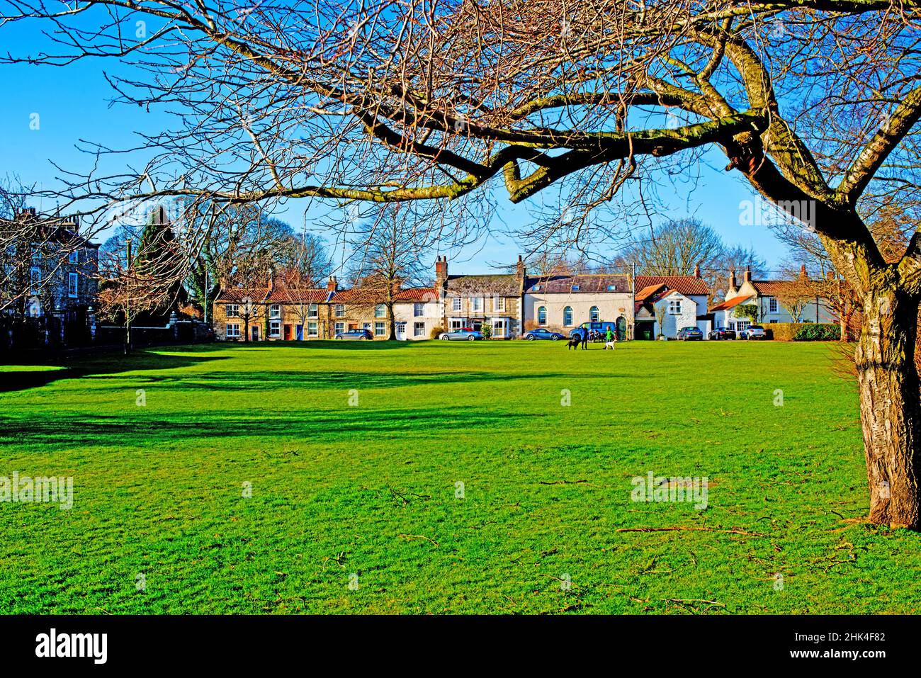 Gainford Village Green, Gainford, County Durham, Inghilterra Foto Stock