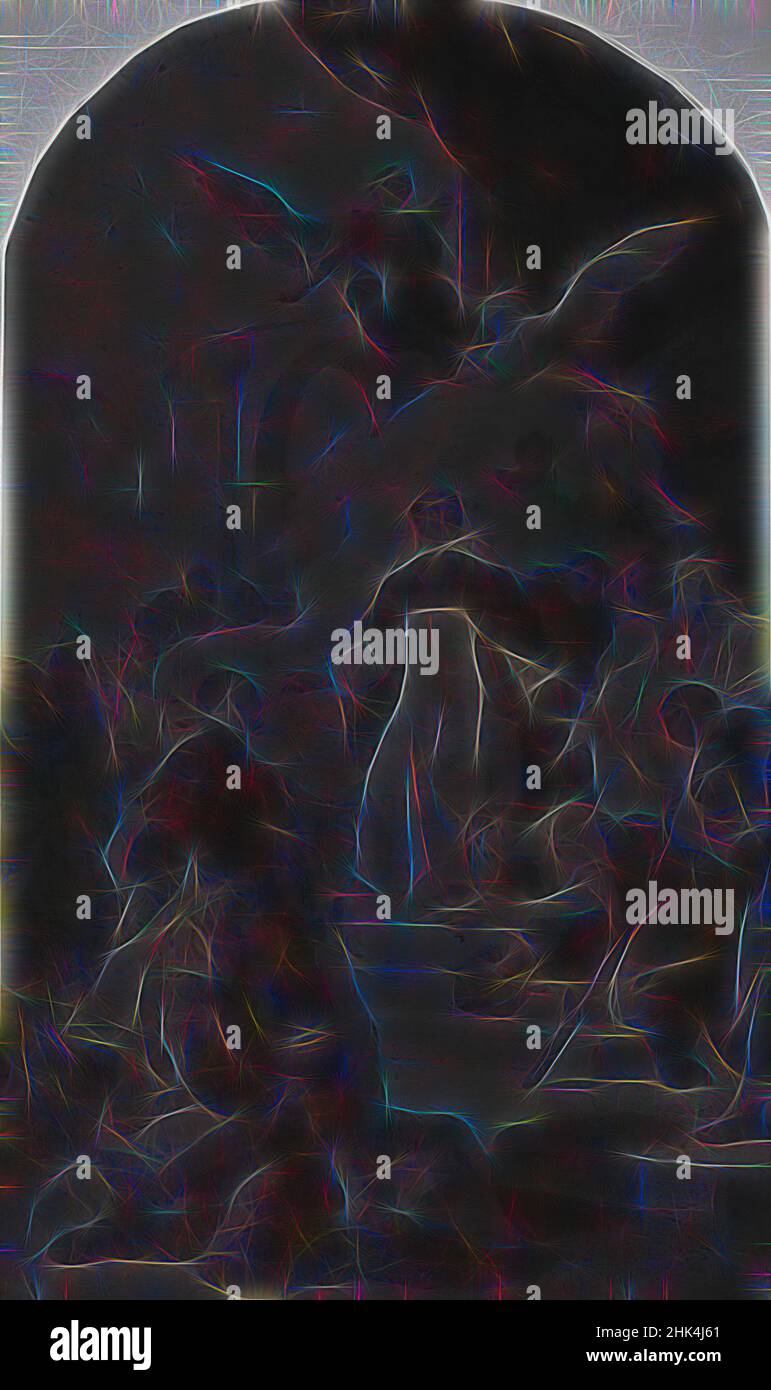 Ispirato al Miracolo di San Tommaso d'Aquino, Miracolo di San Tommaso d'Aquino, Mattia Bortoloni, Scuola Italiana, Veneta, 1696-1750, Olio su tela, Italia, 1735, 16 7/8 x 9 7/8 pollici, 42,9 x 25,1 cm, reinventato da Artotop. L'arte classica reinventata con un tocco moderno. Design di calda e allegra luminosità e di raggi di luce. La fotografia si ispira al surrealismo e al futurismo, abbracciando l'energia dinamica della tecnologia moderna, del movimento, della velocità e rivoluzionando la cultura Foto Stock