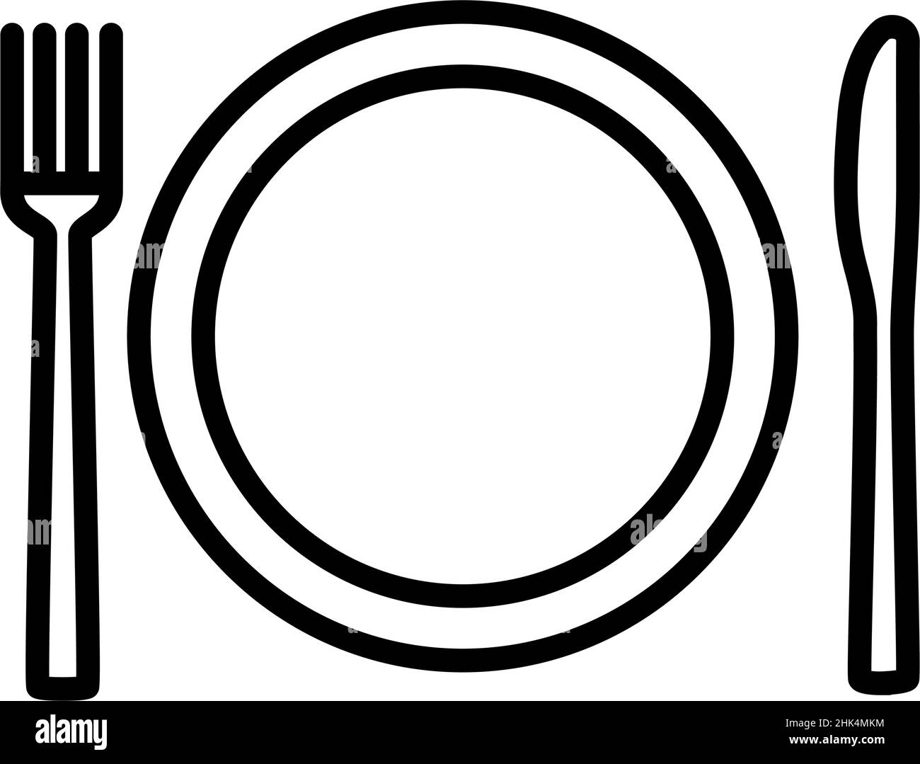 Icona del menu del ristorante su sfondo bianco, illustrazione vettoriale Illustrazione Vettoriale