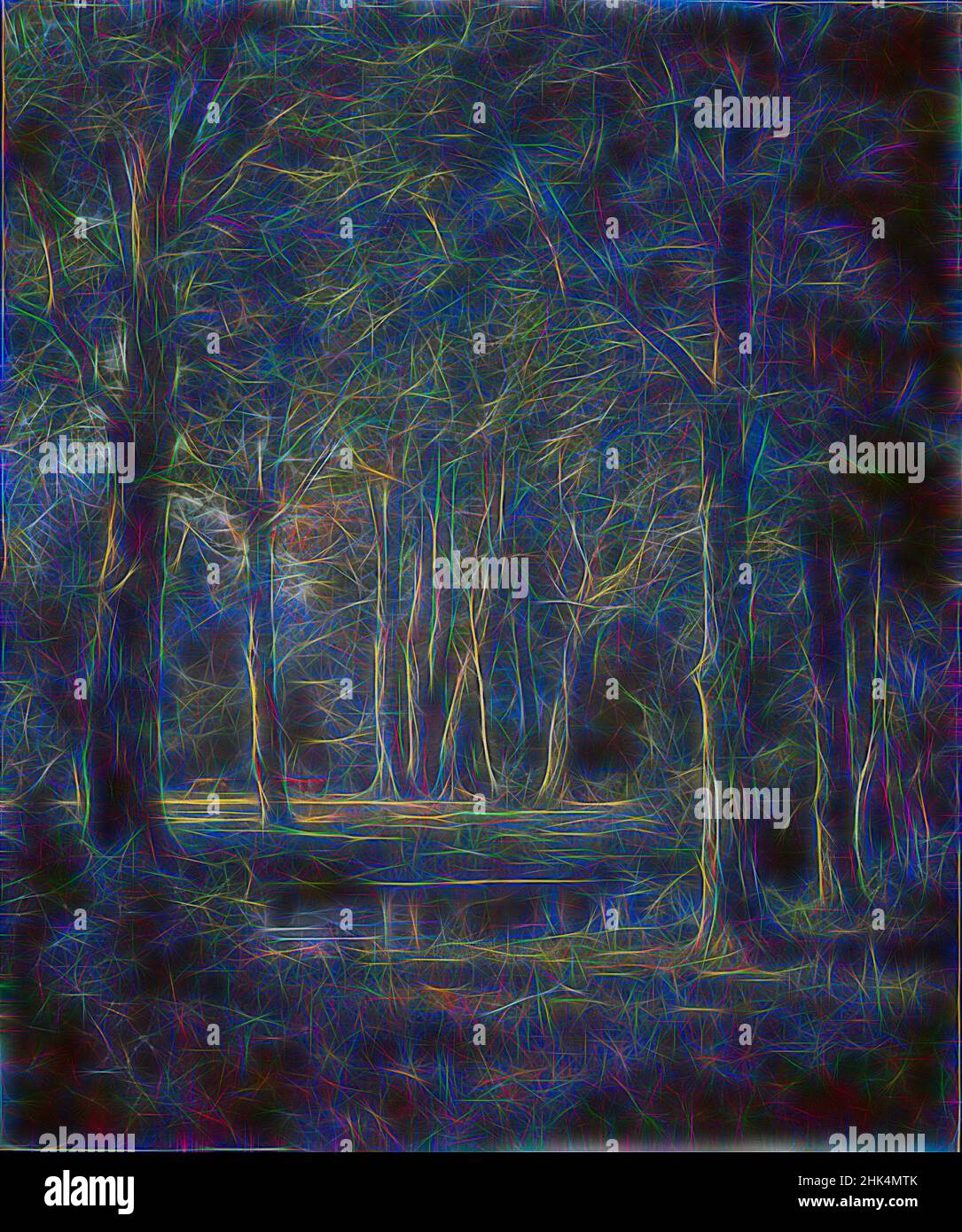 Ispirato all'inizio dell'estate, William Trost Richards, americano, 1833-1905, olio su tela, 1888, 24 1/4 x 20 1/16in., 61,6 x 51cm, 1888, americano, prima, Inizio estate, foresta, verde, lago, paesaggio, Luce, foresta alleggerita, Luminista, natura, ndd7, olio, pittura ad olio, pittura ad olio, pittura, pastorale, Ray of, reinventato da Artotop. L'arte classica reinventata con un tocco moderno. Design di calda e allegra luminosità e di raggi di luce. La fotografia si ispira al surrealismo e al futurismo, abbracciando l'energia dinamica della tecnologia moderna, del movimento, della velocità e rivoluzionando la cultura Foto Stock