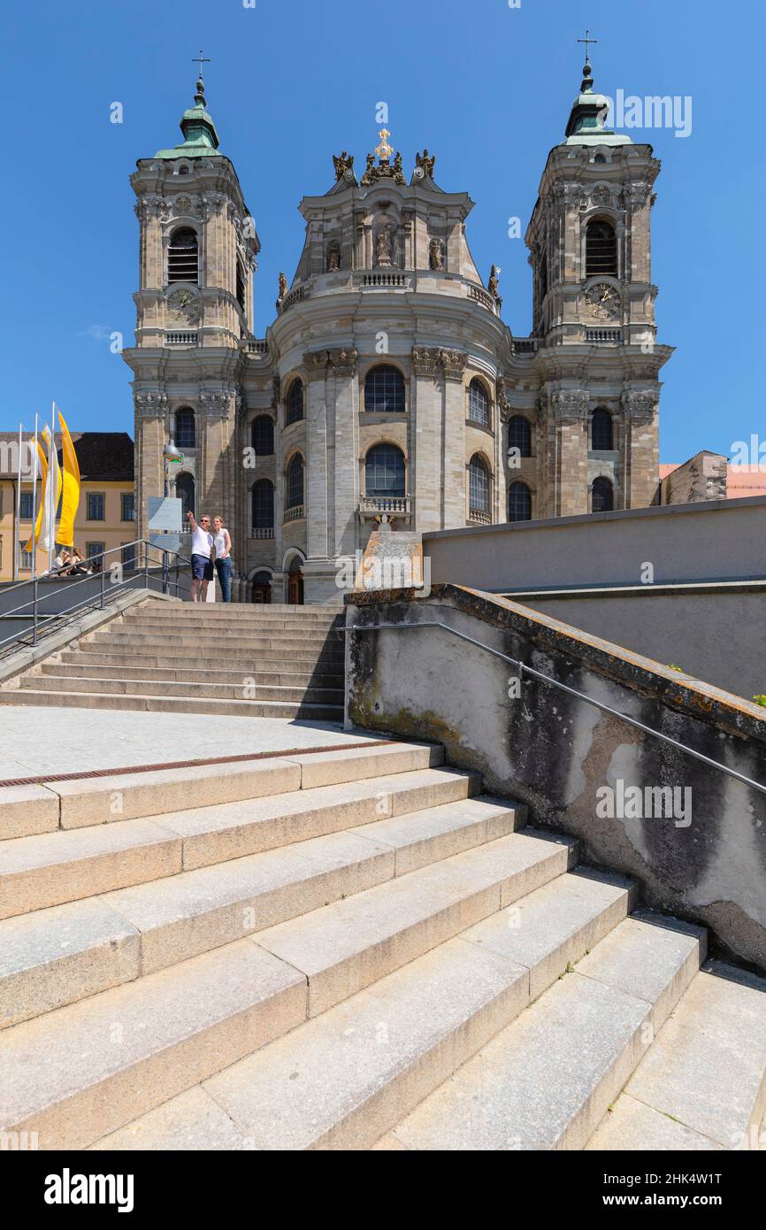 Basilica di San Martino a Weingarten, Via Barocca Svevo superiore, Svevia superiore, Baden-Wurttemberg, Germania, Europa Foto Stock