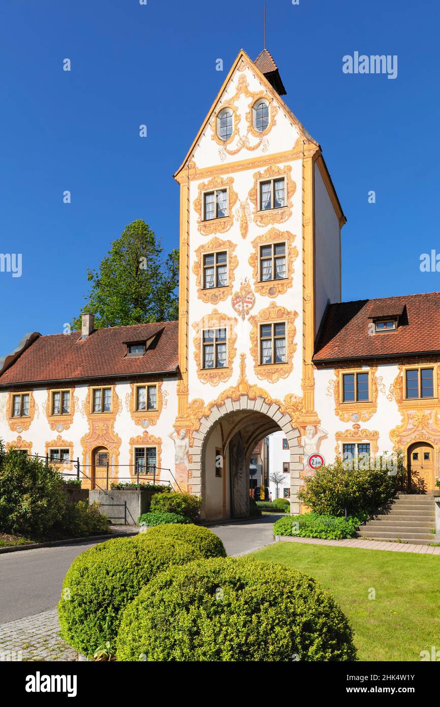 Porta superiore del Monastero, Rot an der Rot, Swabia superiore, Baden-Wurttemberg, Germania, Europa Foto Stock