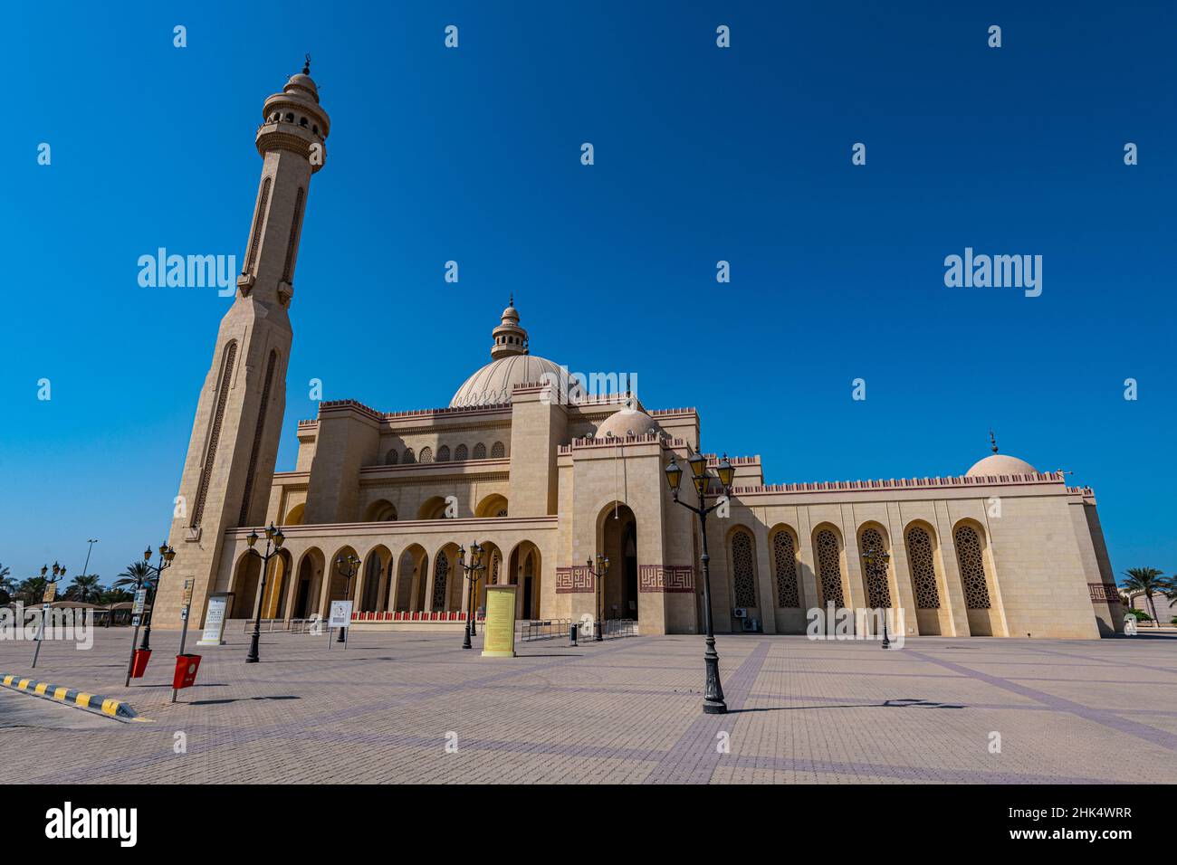 La Grande Moschea, Manama, Regno del Bahrain, Medio Oriente Foto Stock