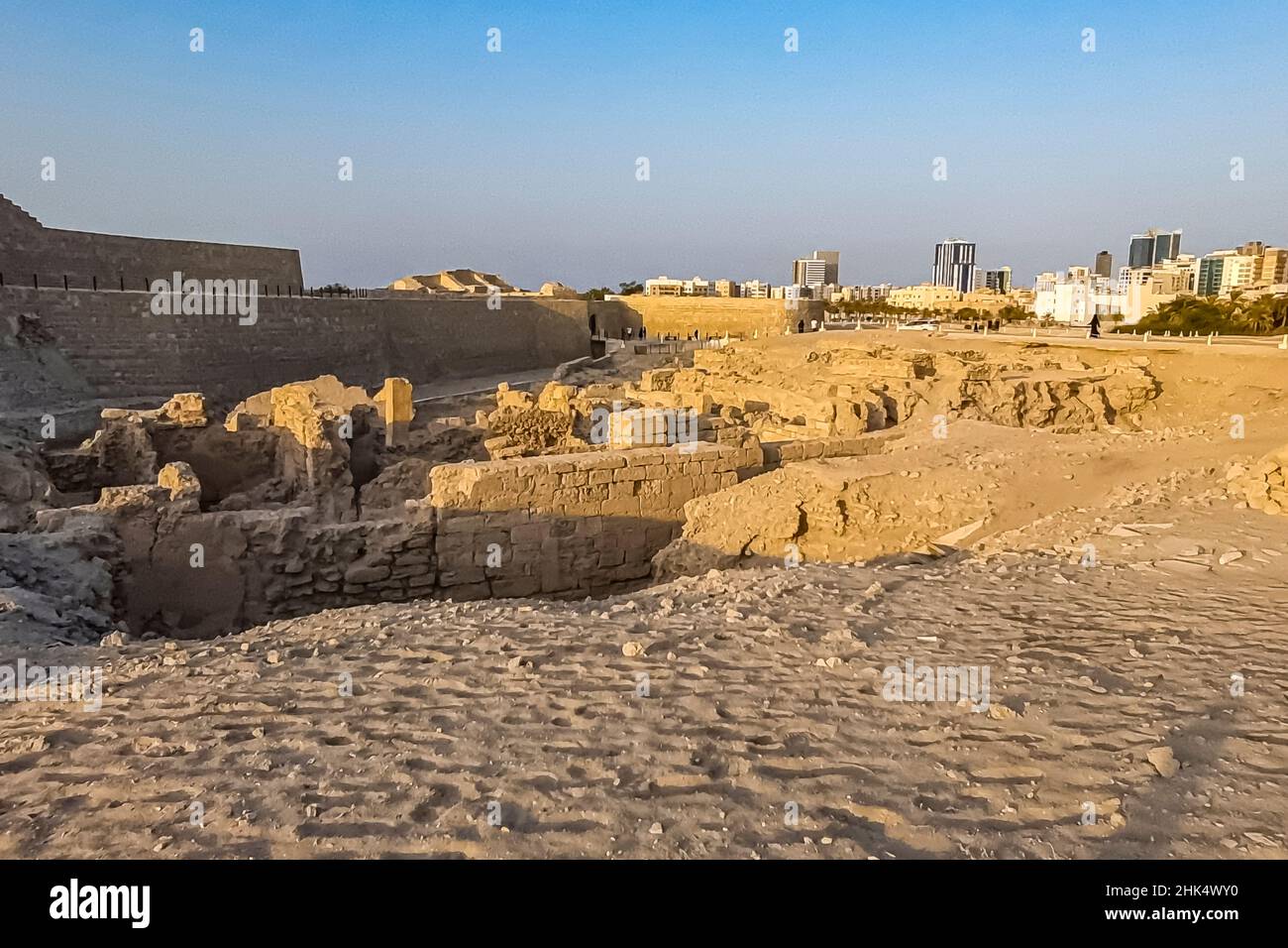 Qall'at al-Bahrain (forte del Bahrain), sito patrimonio mondiale dell'UNESCO, Regno del Bahrain, Medio Oriente Foto Stock