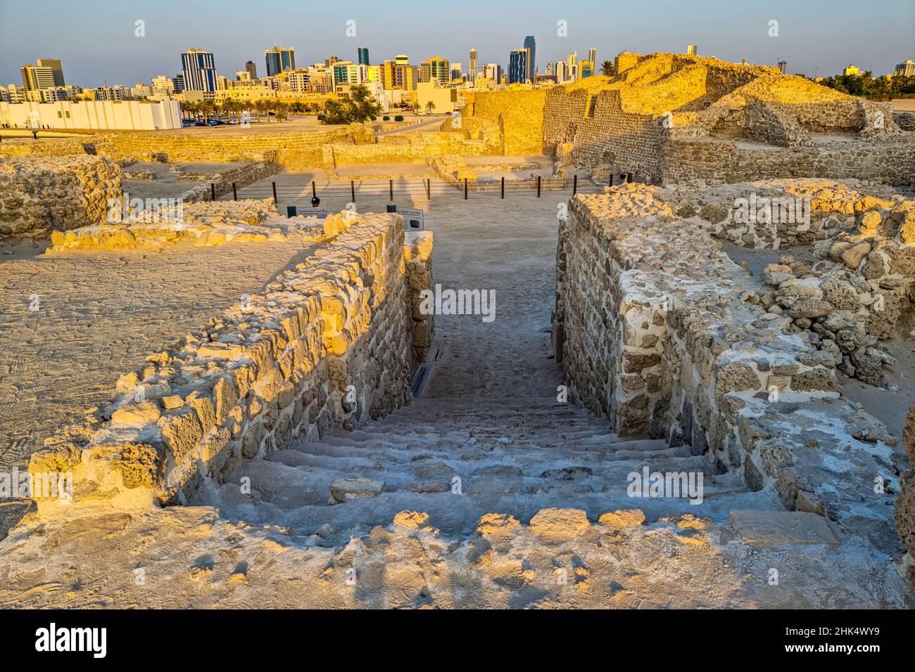 Qall'at al-Bahrain (forte del Bahrain), sito patrimonio mondiale dell'UNESCO, Regno del Bahrain, Medio Oriente Foto Stock