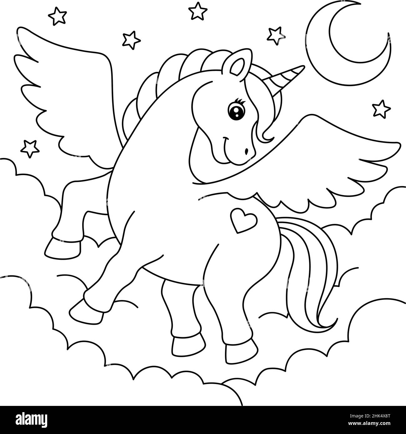 Unicorno da colorare bambini immagini e fotografie stock ad alta risoluzione - Alamy
