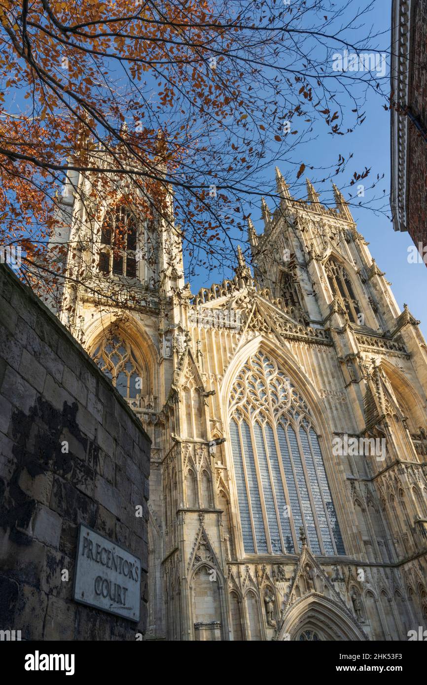 York Minster's West Bell Towers, York, North Yorkshire, Inghilterra, Regno Unito, Europa Foto Stock