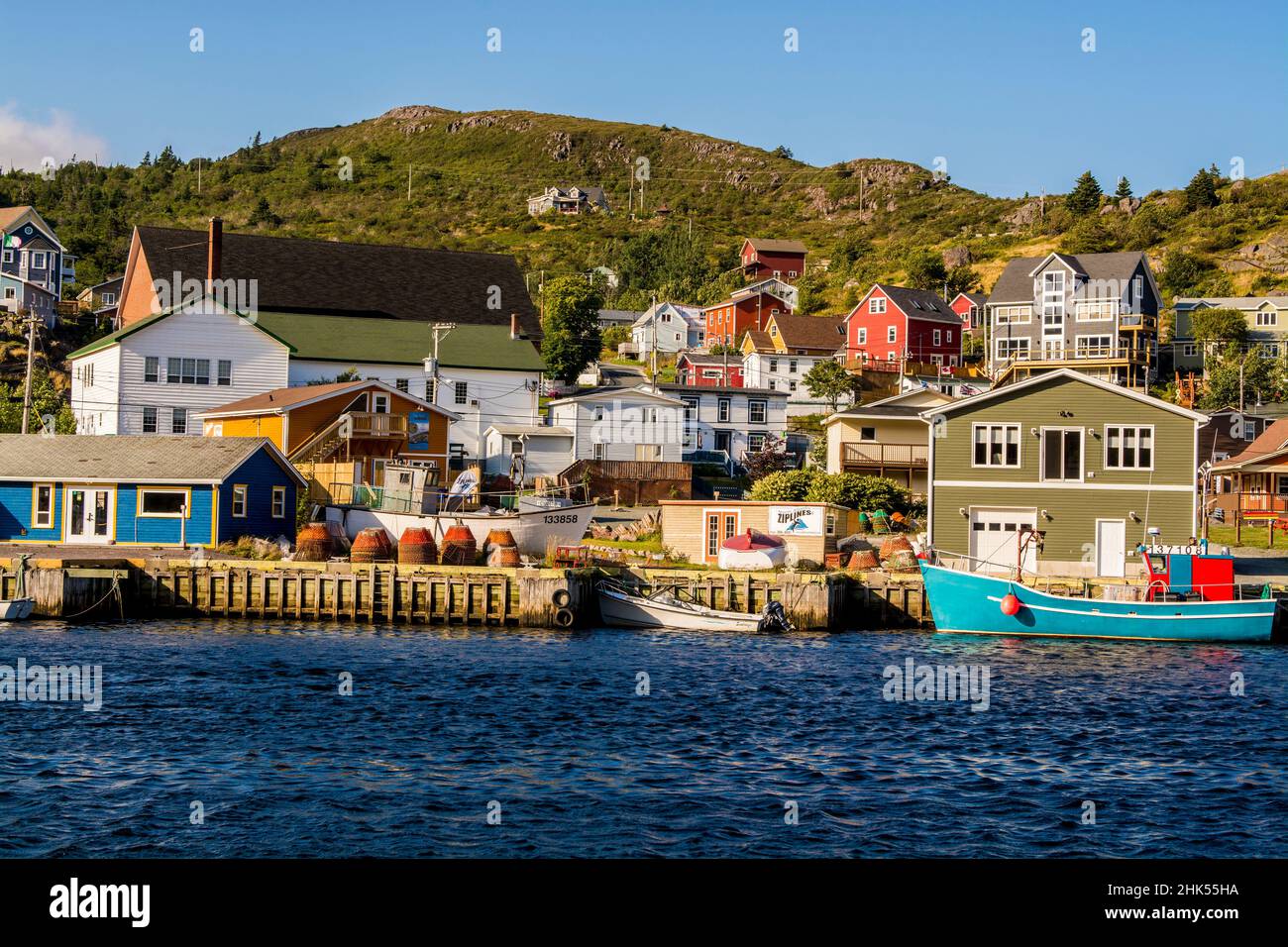 Villaggio di pescatori di Petty Harbour, Terranova, Canada, Nord America Foto Stock