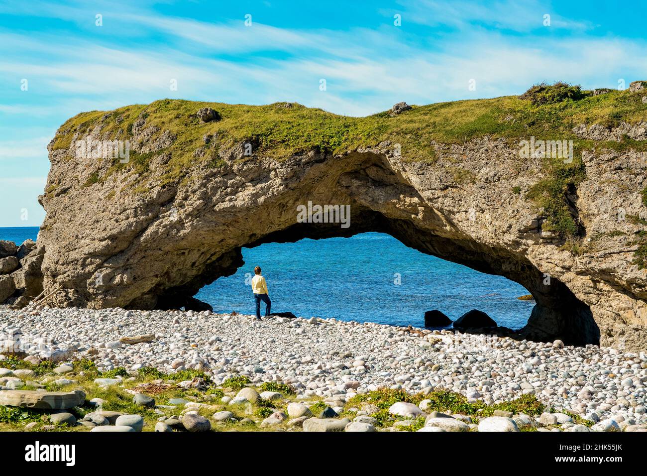 Arches Provincial Park, Portland Creek, Northern Peninsula, Terranova, Canada, Nord America Foto Stock