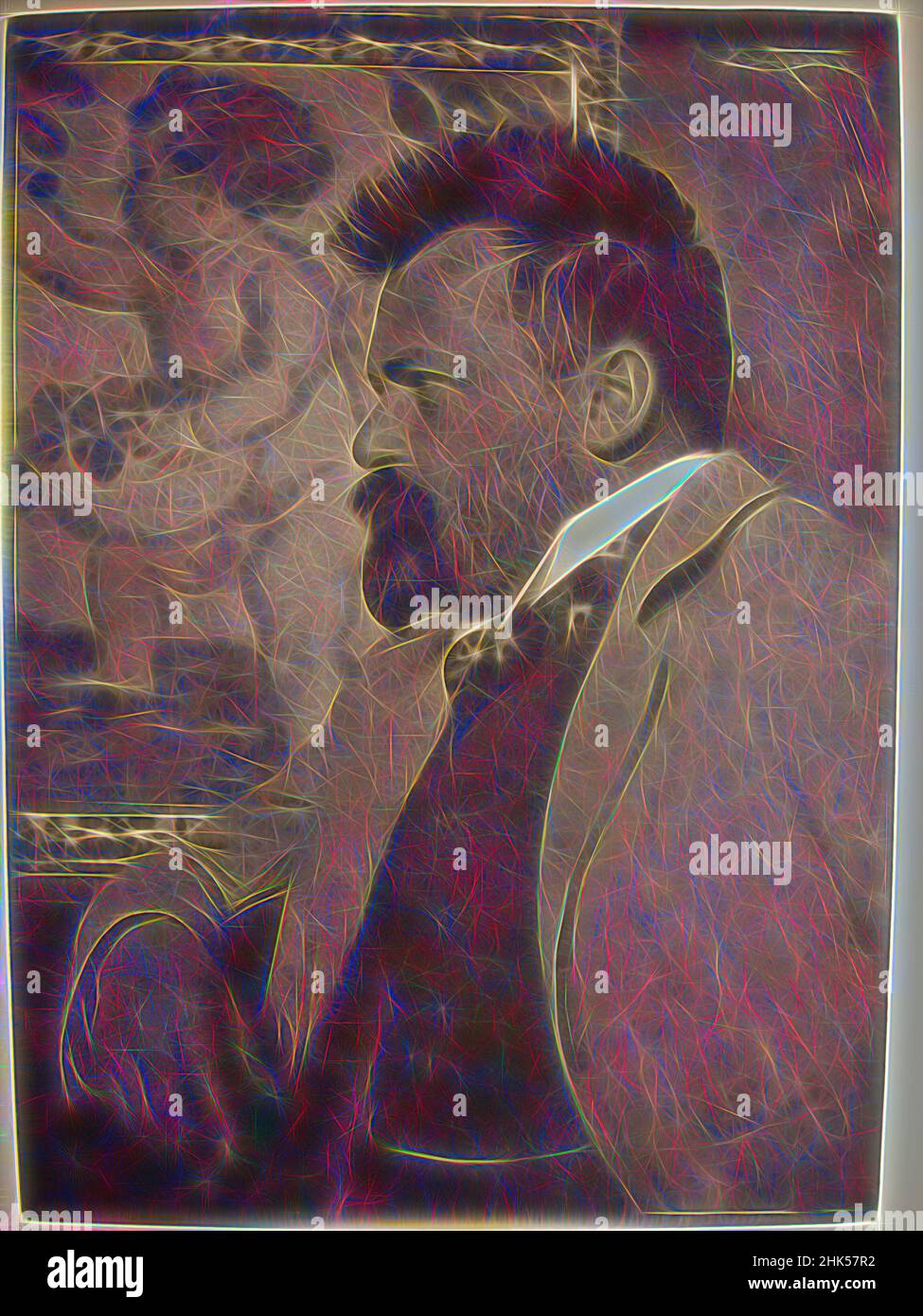 Ispirato dal prof. Adolf Hengeler, Frank Eugene, americano, 1865-1936, Photocalcure, 1910, immagine: 6 3/4 x 4 7/8 pollici, 17,1 x 12,4 cm, reinventata da Artotop. L'arte classica reinventata con un tocco moderno. Design di calda e allegra luminosità e di raggi di luce. La fotografia si ispira al surrealismo e al futurismo, abbracciando l'energia dinamica della tecnologia moderna, del movimento, della velocità e rivoluzionando la cultura Foto Stock