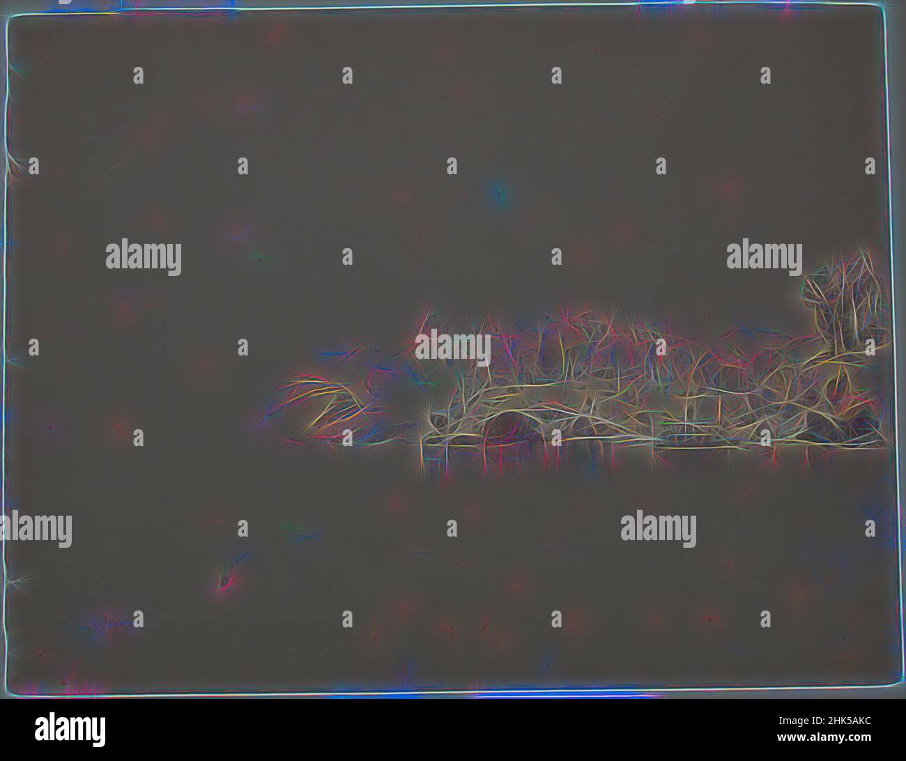 Ispirato da River Scene, William Trost Richards, americano, 1833-1905, grafite su carta, 15 maggio 1853, foglio: 9 3/16 x 12 pollici, 23,3 x 30,5 cm, reinventato da Artotop. L'arte classica reinventata con un tocco moderno. Design di calda e allegra luminosità e di raggi di luce. La fotografia si ispira al surrealismo e al futurismo, abbracciando l'energia dinamica della tecnologia moderna, del movimento, della velocità e rivoluzionando la cultura Foto Stock