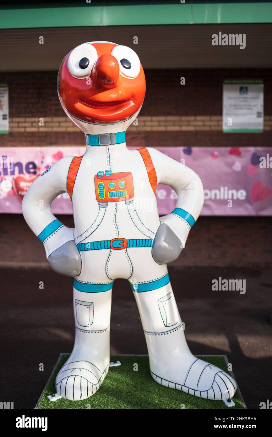 Inghilterra, North Tyneside, Morph's Epic Art Adventure. Nel 2022, North Tyneside diventa la sede del primo percorso artistico Morph al mondo. Foto Stock