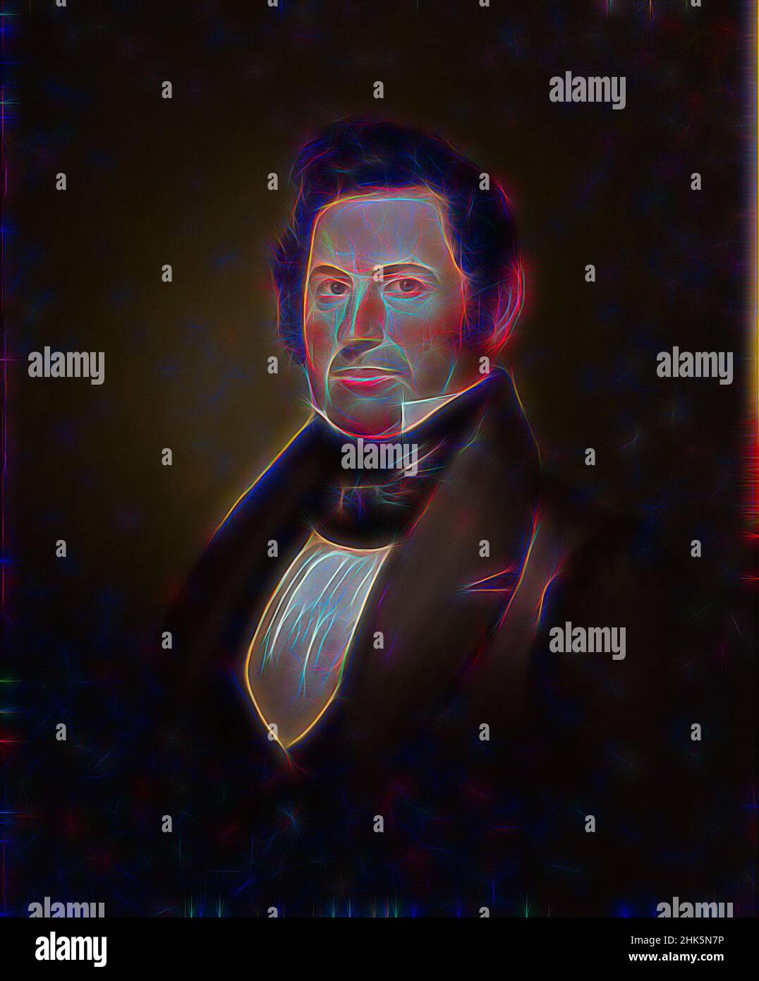 Ispirato dal generale Richard Gentry, George Caleb Bingham, americano, 1811–1879, 1837, Olio su tela, prodotto in Columbia, Missouri, Stati Uniti, Nord e America Centrale, dipinti, 27 1/2 x 22 1/2 pollici (69,9 x 57,2 cm, riimmaginato da Artotop. L'arte classica reinventata con un tocco moderno. Design di calda e allegra luminosità e di raggi di luce. La fotografia si ispira al surrealismo e al futurismo, abbracciando l'energia dinamica della tecnologia moderna, del movimento, della velocità e rivoluzionando la cultura Foto Stock