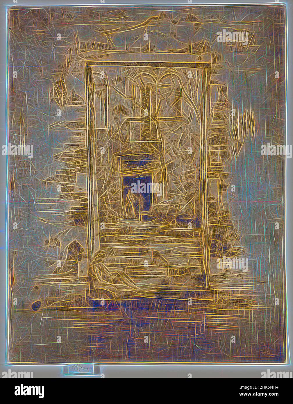 Ispirato dal Giardino, James A. McNeill Whistler, americano, 1834–1903, 1880, ritoccato come il quarto stato prima di marzo 1886, acquaforte e drypoint, Inghilterra, Europa, Venezia, Veneto, Italia, Europa, Venezia, Veneto, Italia, Europa, stampe, immagine: 12 1/8 x 9 7/16 pollici (30,8 x 23,9 cm, riimmaginato da Artotop. L'arte classica reinventata con un tocco moderno. Design di calda e allegra luminosità e di raggi di luce. La fotografia si ispira al surrealismo e al futurismo, abbracciando l'energia dinamica della tecnologia moderna, del movimento, della velocità e rivoluzionando la cultura Foto Stock