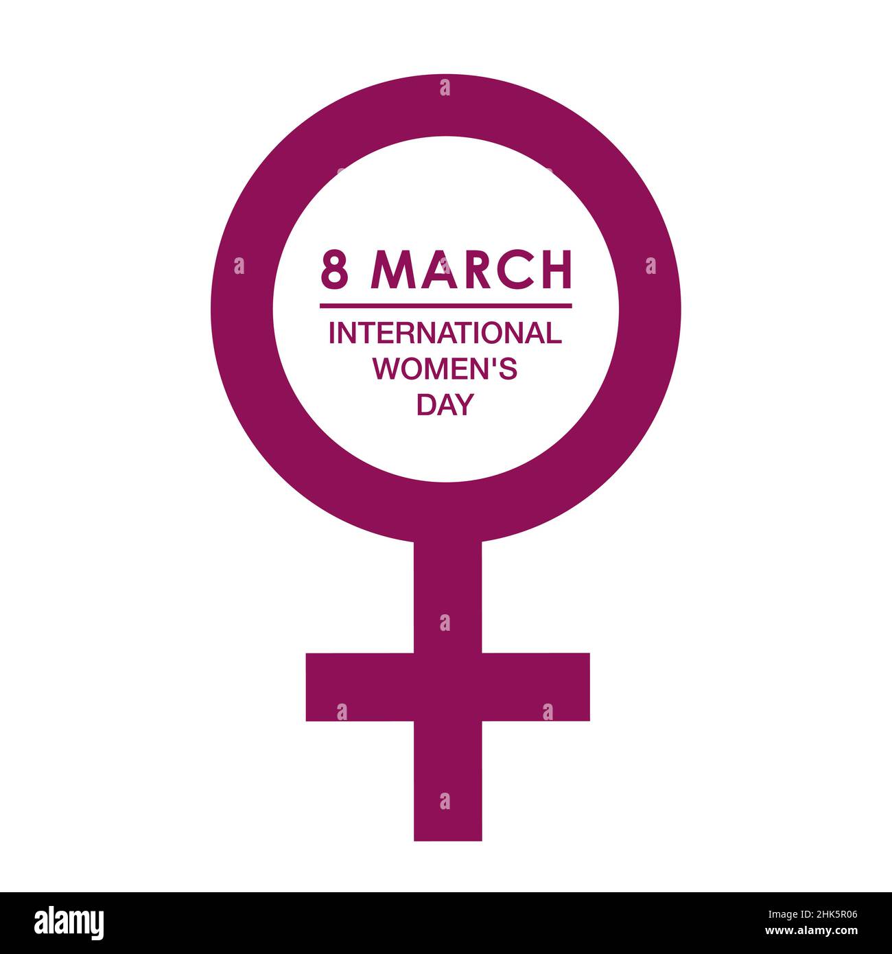 8th marzo giornata internazionale femminile colorato simbolo femminile Illustrazione Vettoriale