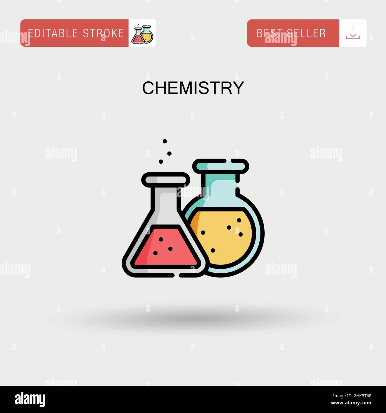 Icona vettore semplice chimica. Illustrazione Vettoriale