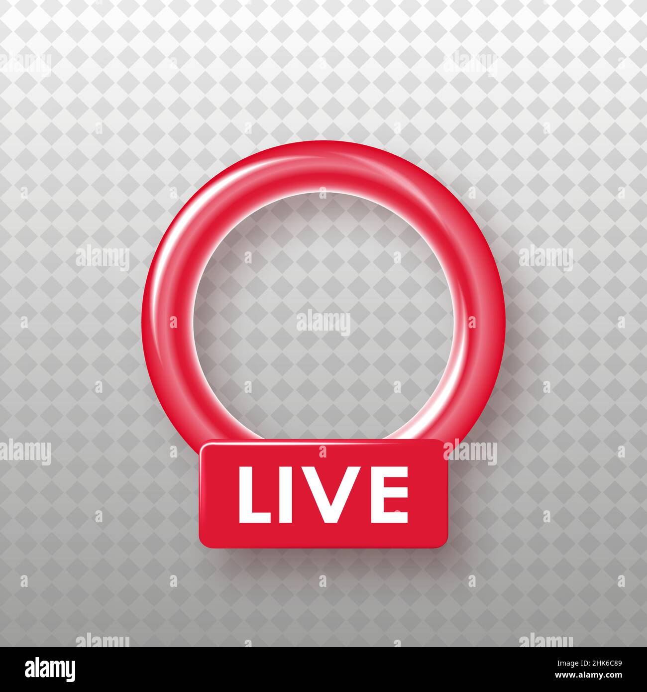 Instagram Live Icon Interface, frame Live Stories video utente streaming. Illustrazione Vettoriale