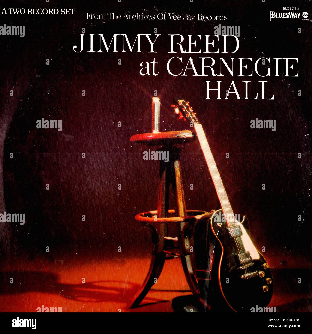 Copertina Vintage vinyl record - Reed, Jimmy - al Carnegie Hall - US - 1973 Foto Stock