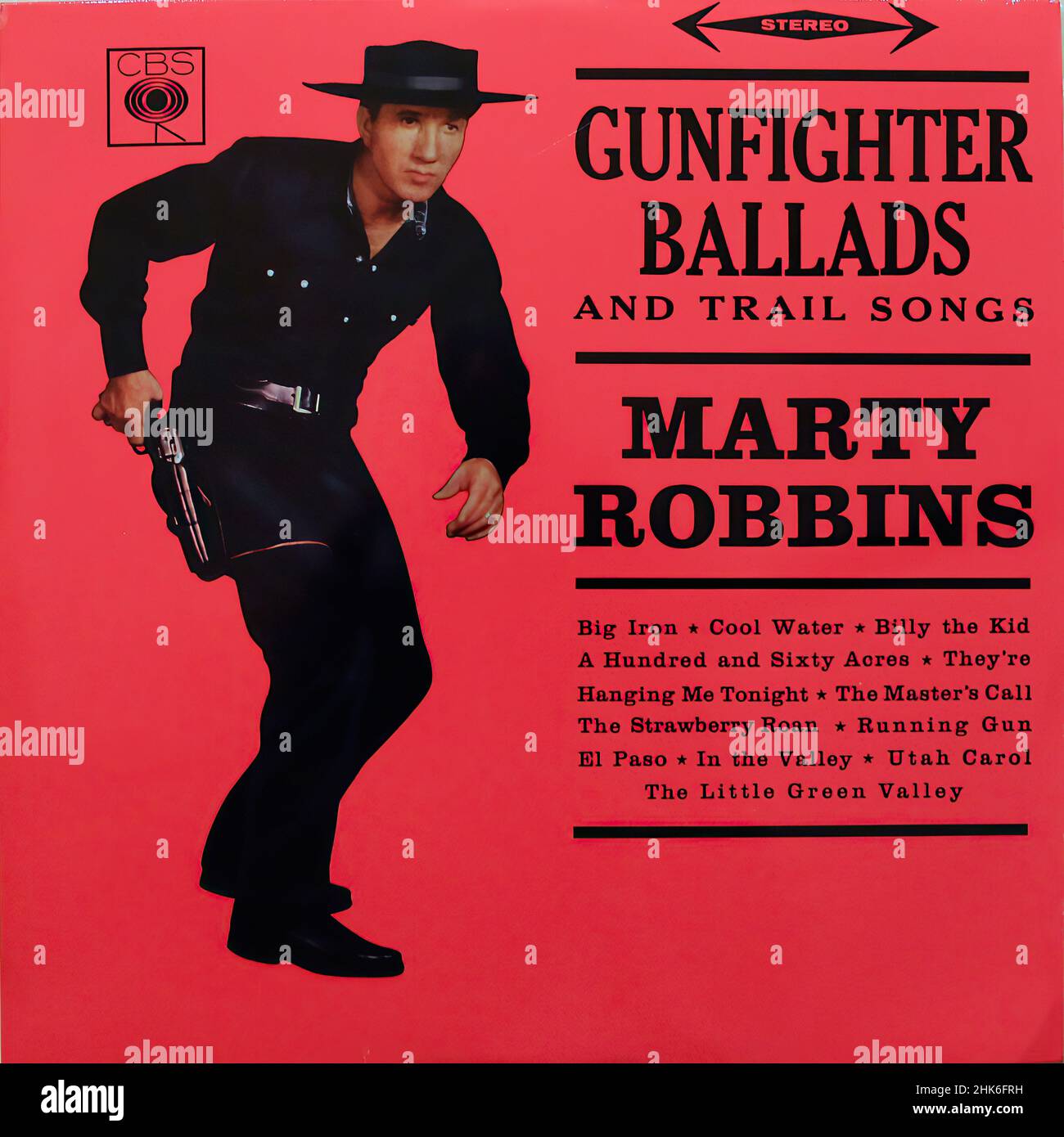 Copertina Vintage Vinyl record - Gunfighter Ballads - Marty Robbins 00001 Foto Stock