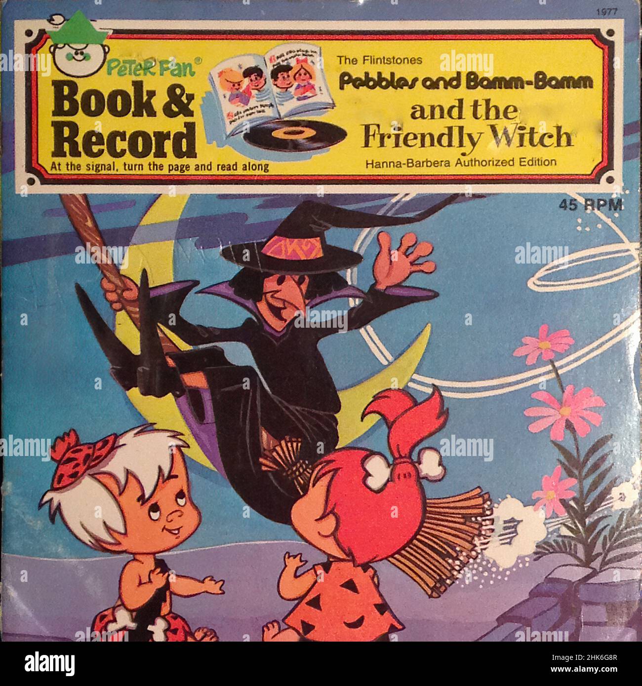 Copertina Vintage vinyl record - Pebble e Bam Bam e la strega amichevole Foto Stock