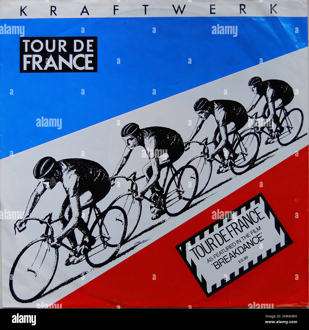 Copertina Vintage vinil record - Kraftwerk - tour De france 12 front Foto Stock