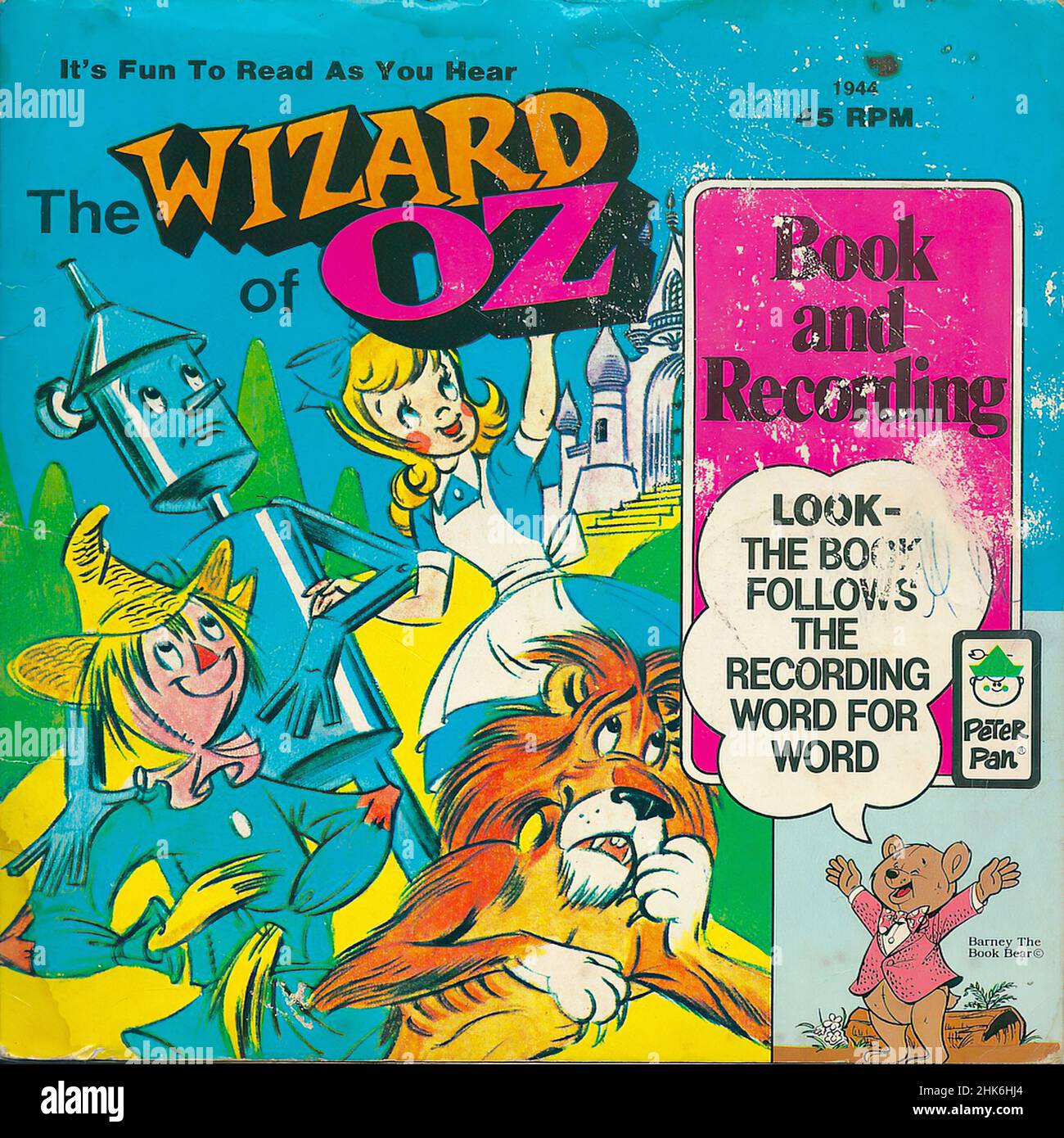 Copertina Vintage Vinyl record - Storybook Record - The Wizard of Oz Foto Stock