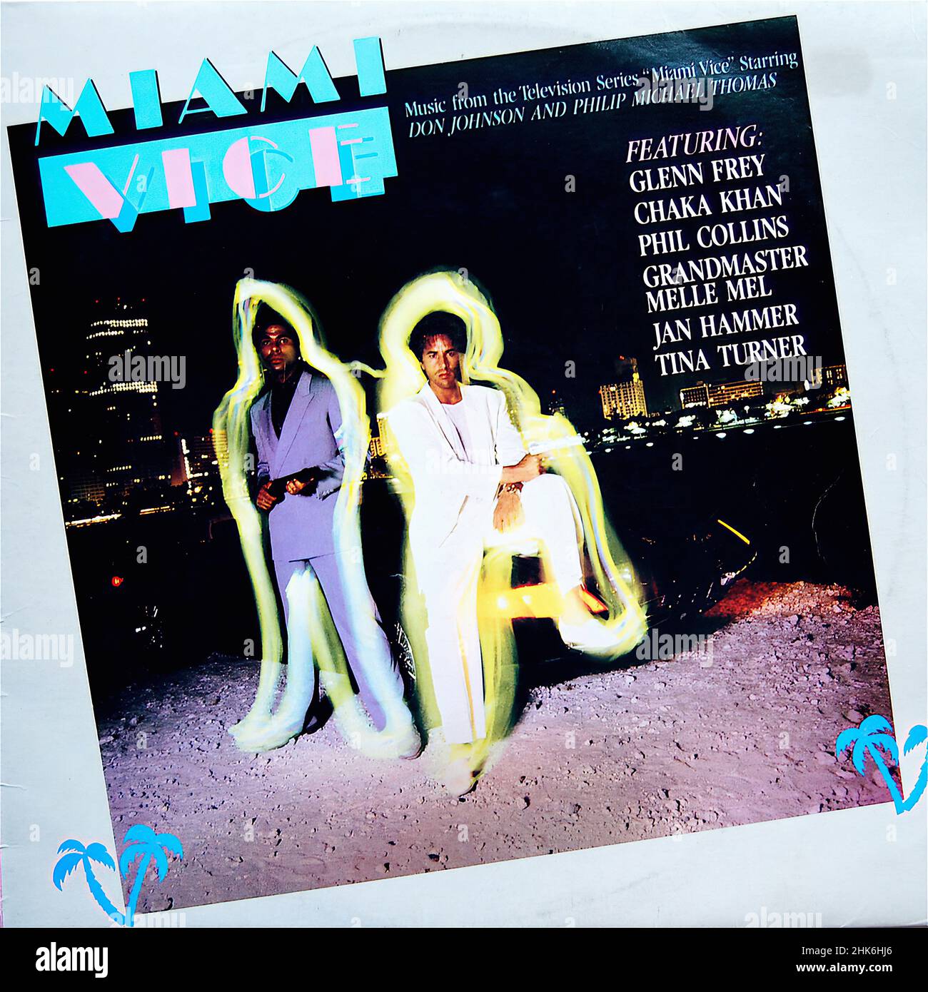 Copertina Vintage Vinyl record - Movie Soundtrack - Miami Vice Foto Stock