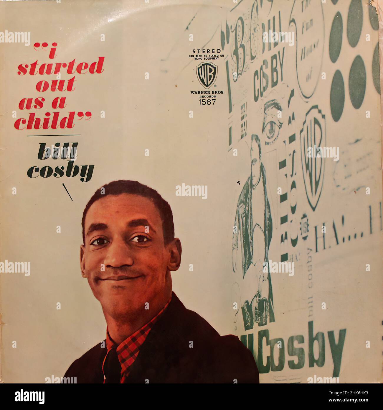 Copertina Vintage Vinyl record - Bill Cosby - ho iniziato come un bambino 00001 Foto Stock