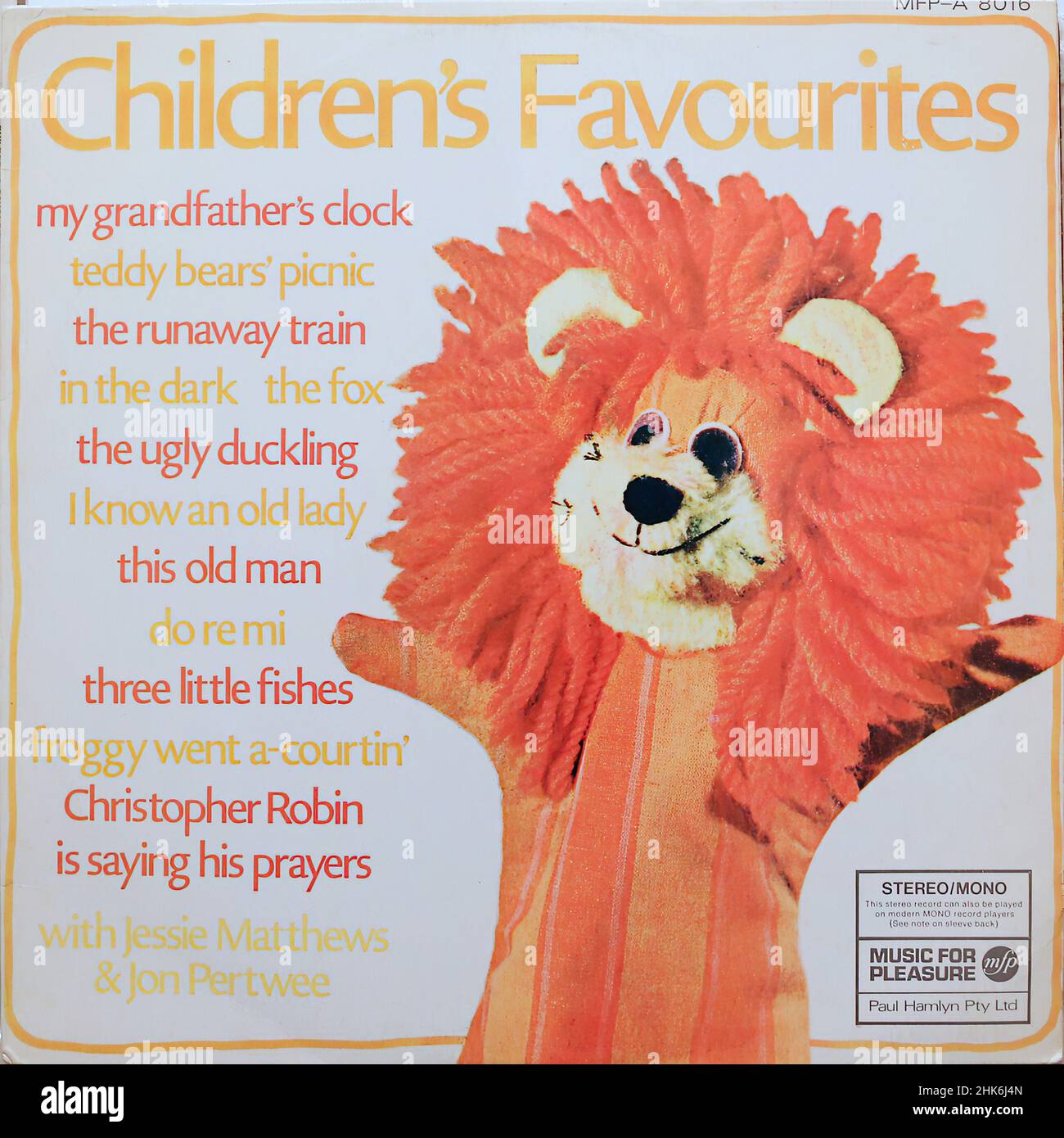 Copertina vintage in vinile - Preferiti per bambini 00001 Foto Stock