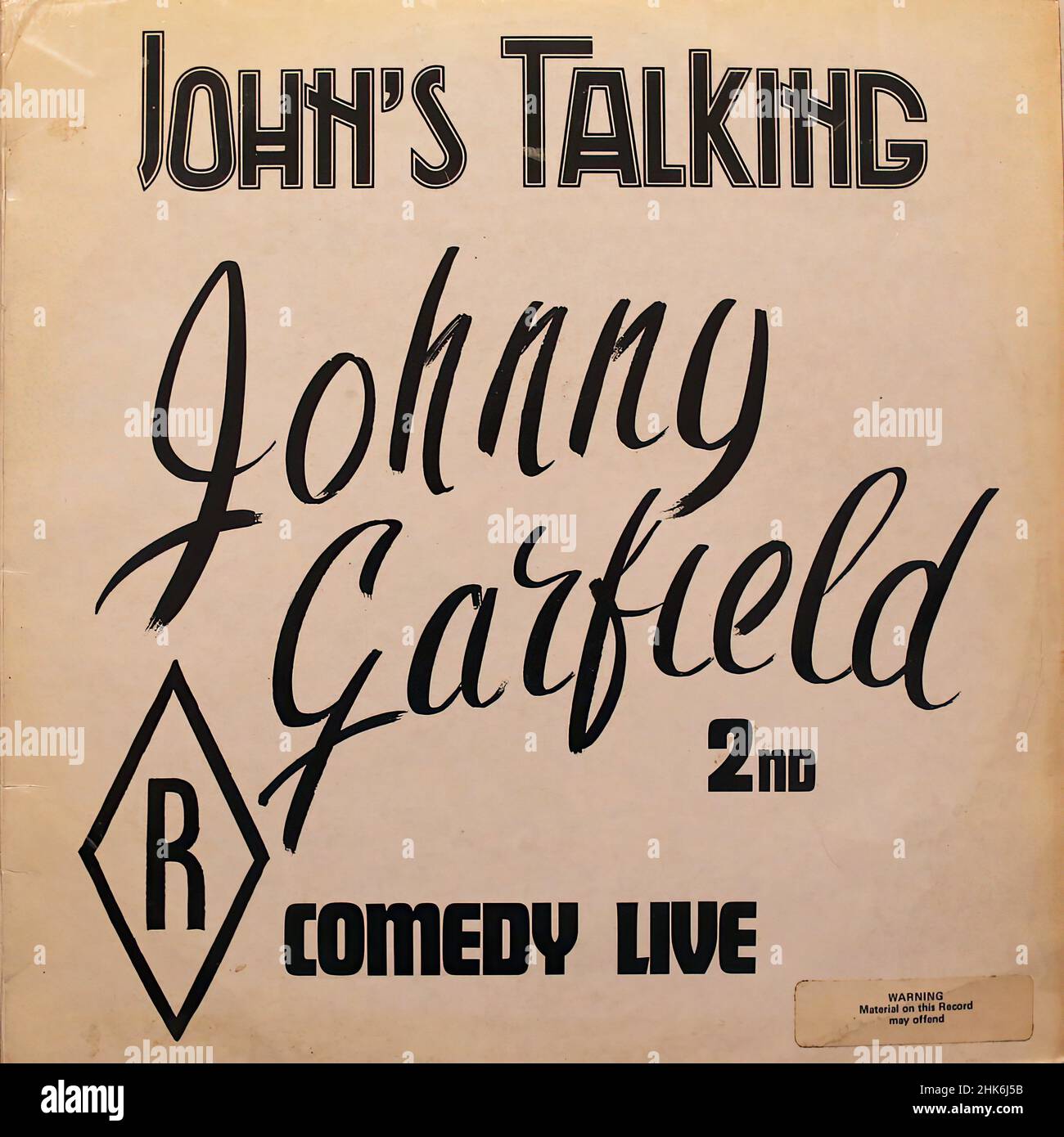 Copertina Vintage in vinile - Johnny Garfield 00007 Foto Stock