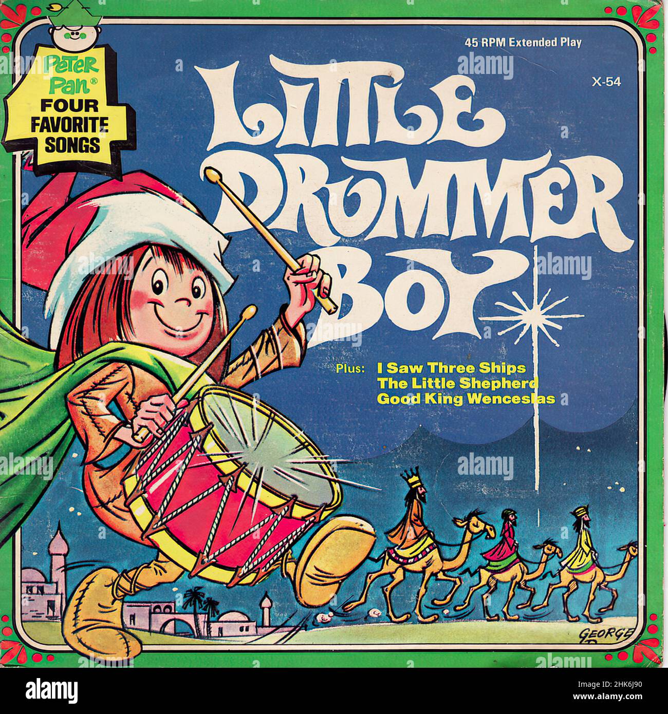 Copertina Vintage vinil record - Childrens - Little Drummer Boy Foto Stock