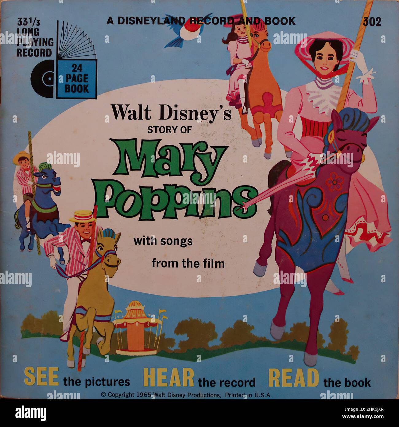 Copertina vintage in vinile - Mary Poppins Foto Stock