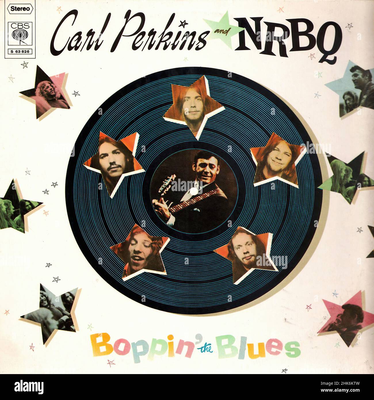 Copertina Vintage vinyl record - NRBQ & Carl Perkins - Boppin' The Blues - D - 1969 Foto Stock
