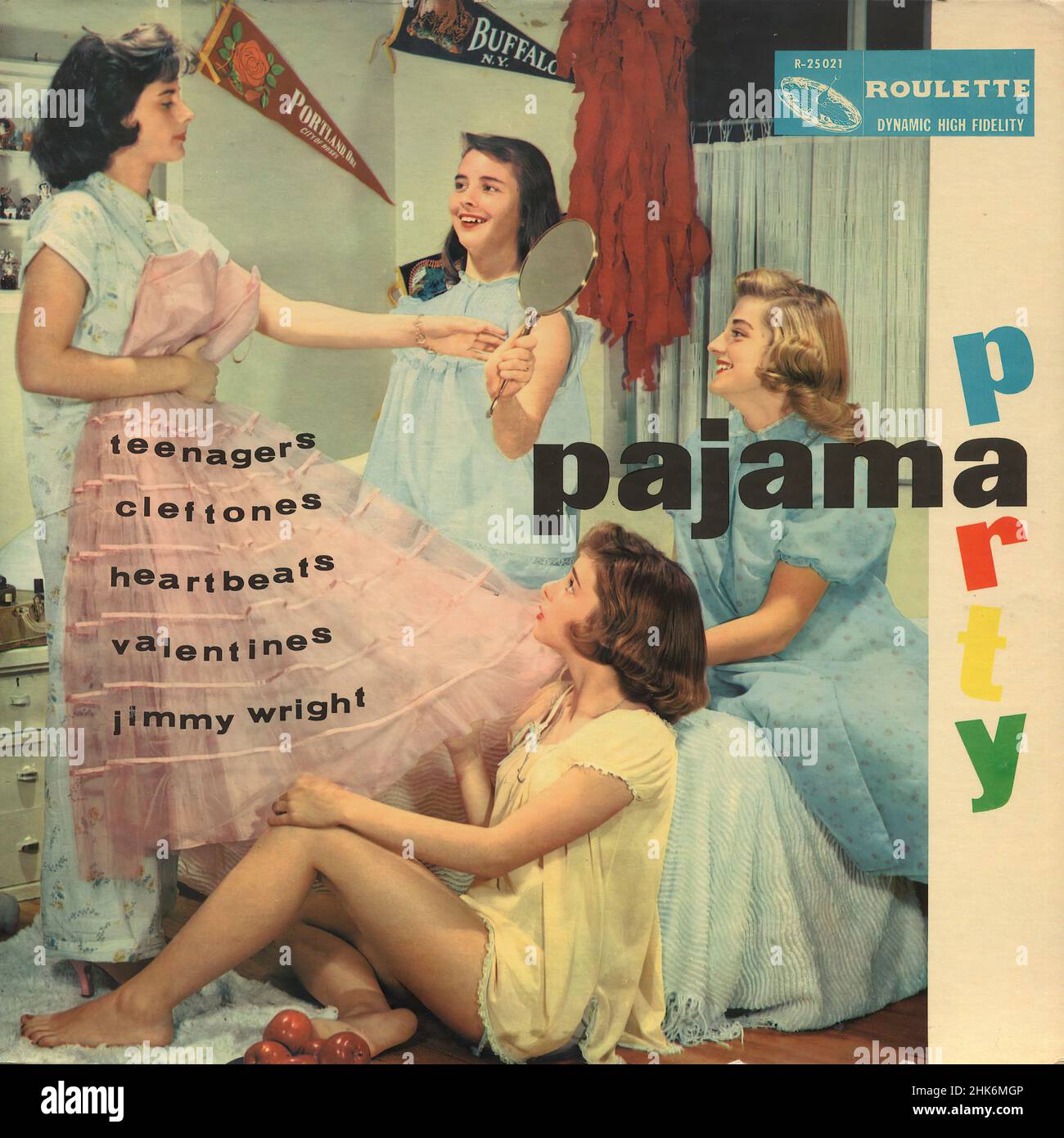 Copertina Vintage vinyl record - Pajama Party - Roulette - 1 - USA Foto Stock