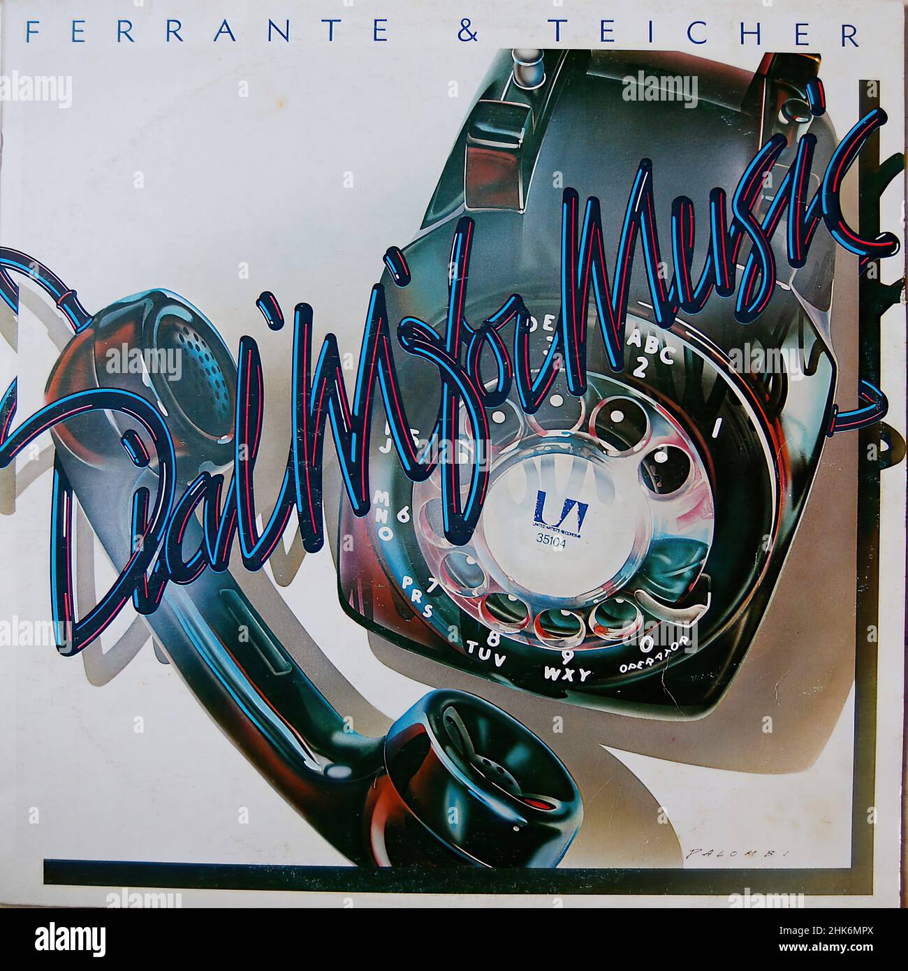 Copertina Vintage Vinyl Record - Dial M per la Musica Foto Stock