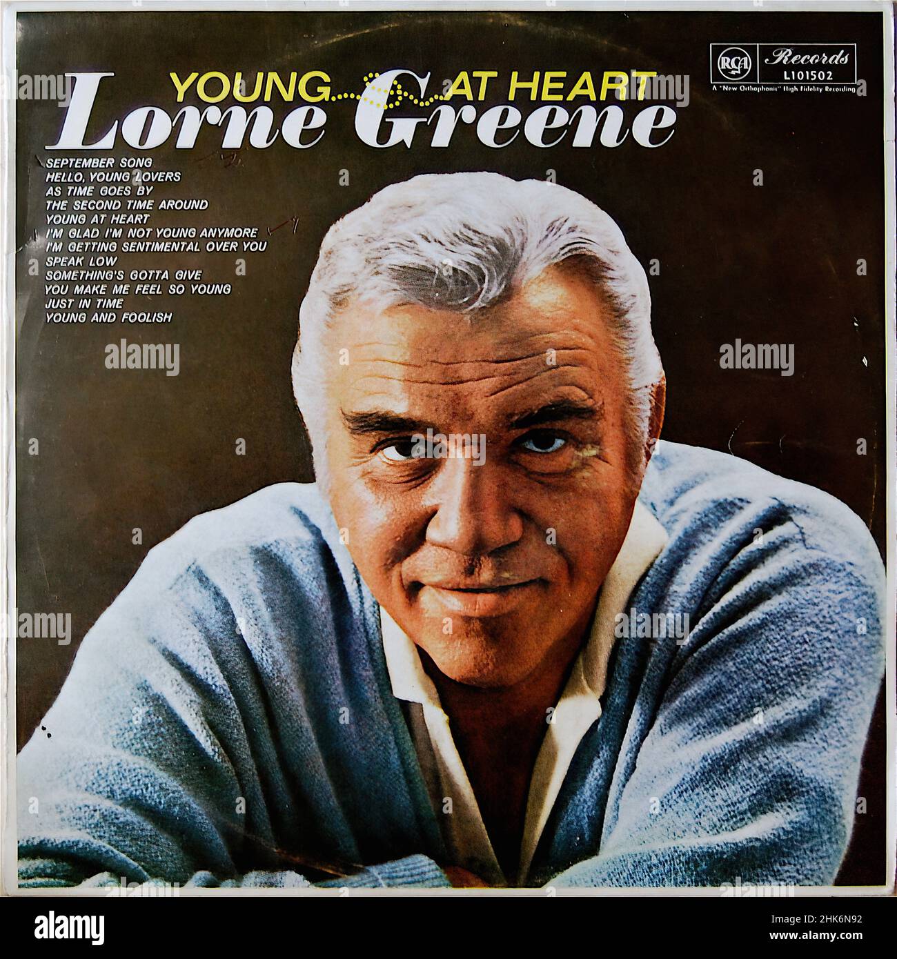 Copertina Vintage vinyl record - Lorne Greene - Young at Heart - fronte Foto Stock