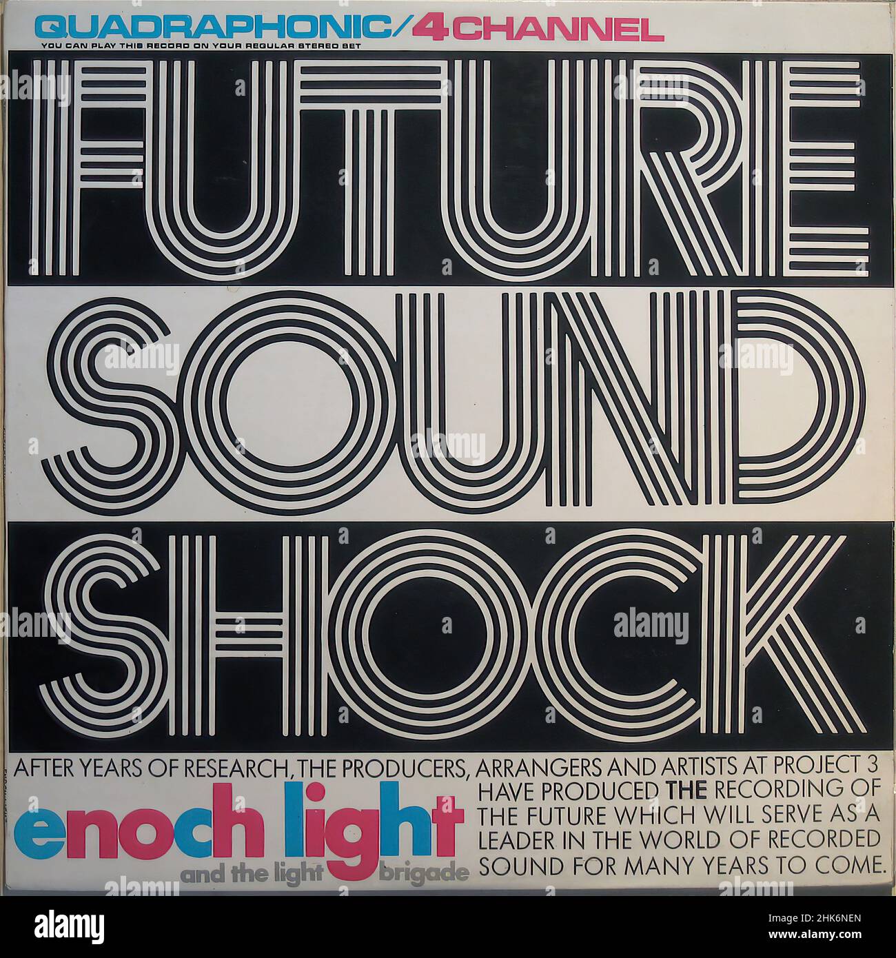 Copertina Vintage in vinile - Enoch Light & the Light Brigade - Future Sound Shock Foto Stock