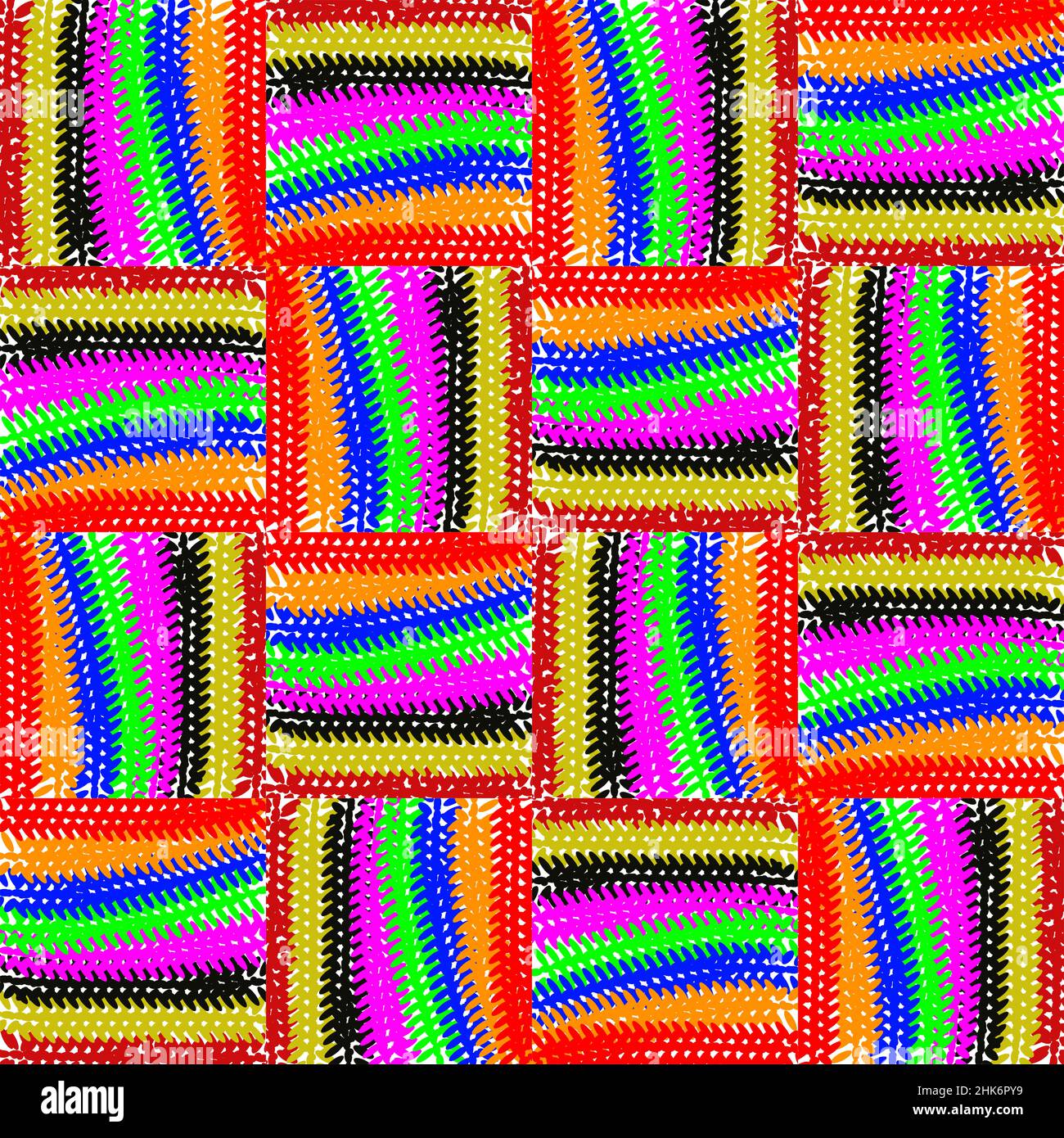 Illustrazione dello Zipper del modello di colore astratto Foto Stock