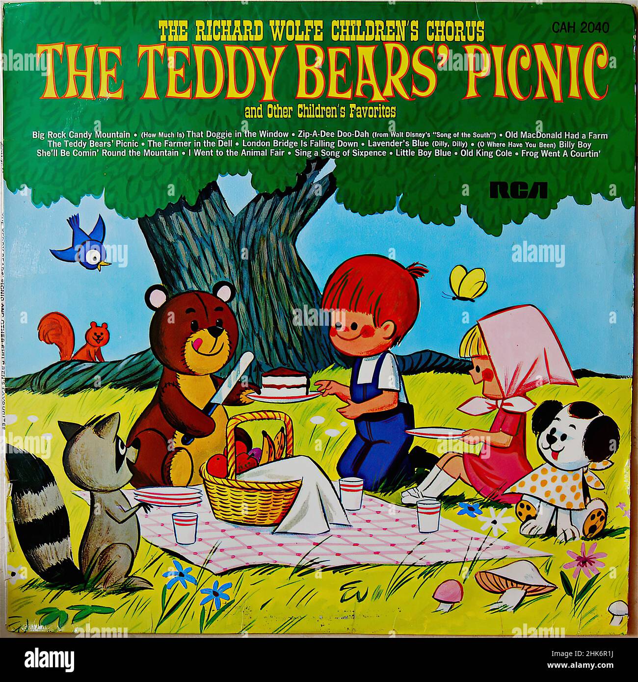 Copertina Vintage vinyl record - Childrens - The Teddy Bears picnic - fronte Foto Stock